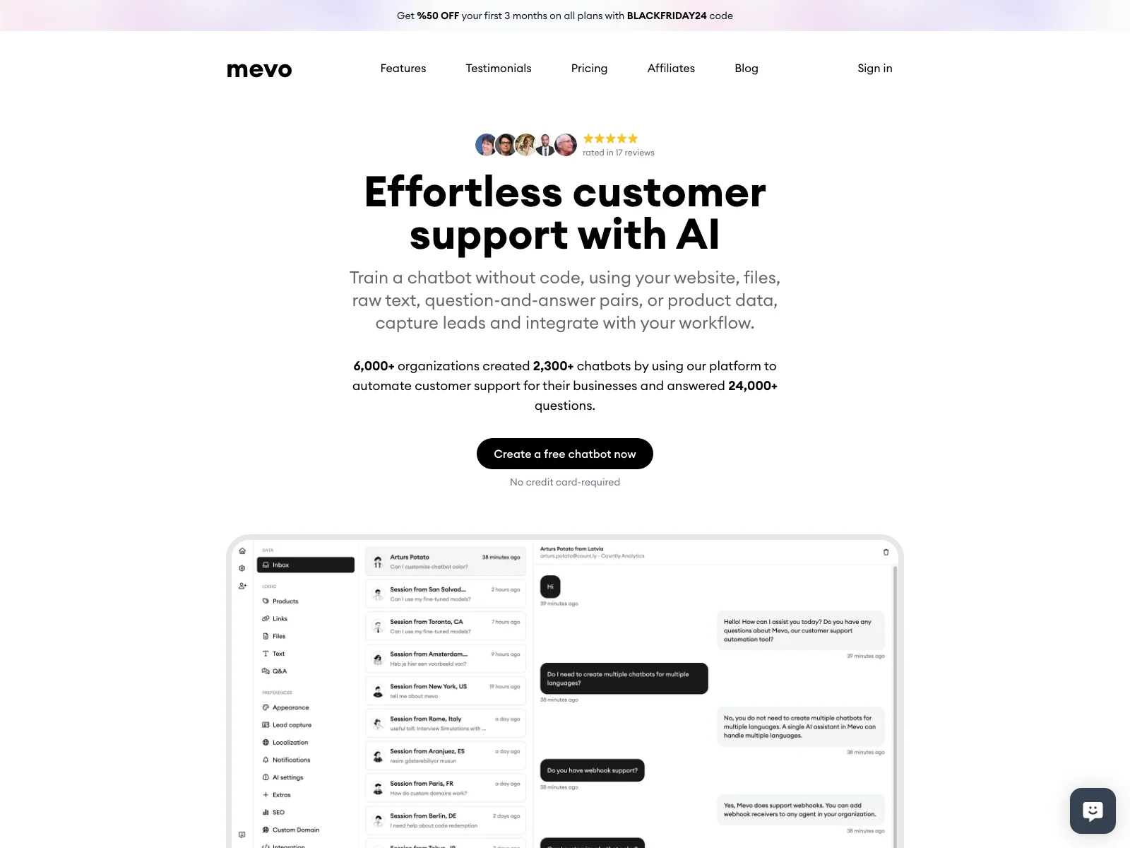 Mevo: Effortless AI-Powered Customer Support for Your Business