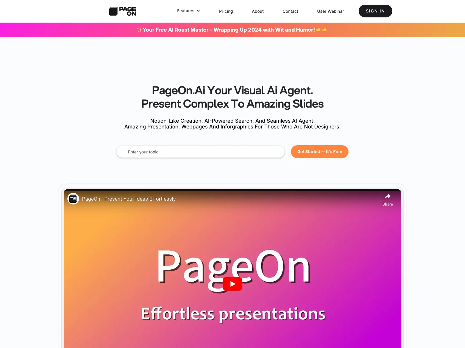 PageOn: AI-Powered Tool for Crafting Perfect Presentations