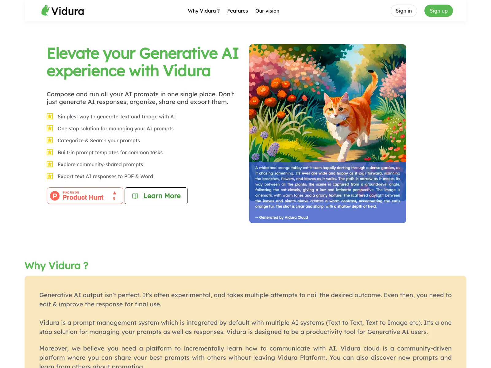 Vidura: Unleashing the Potential of Generative AI Prompts