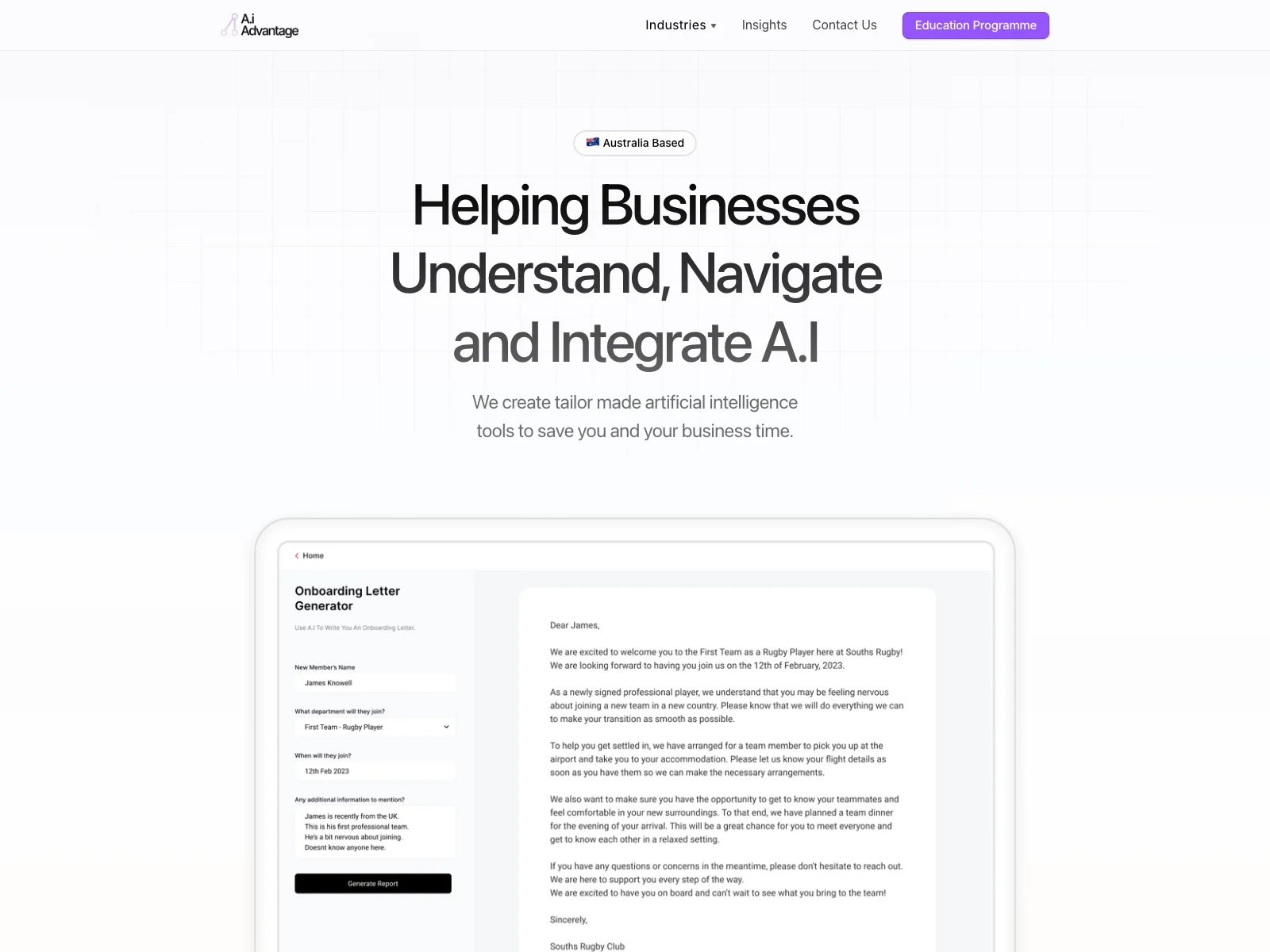 AI Advantage: Australia's Premier AI Consultants for Business Efficiency