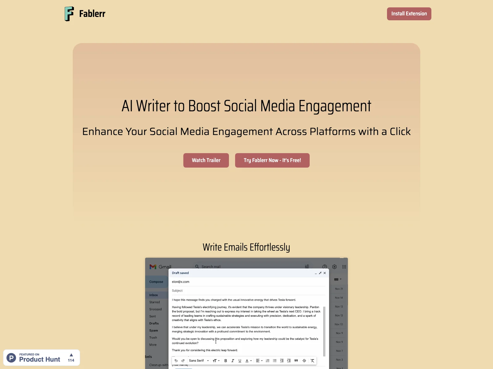 Fablerr: The AI Writer for Boosting Social Media Engagement and Digital Efficiency