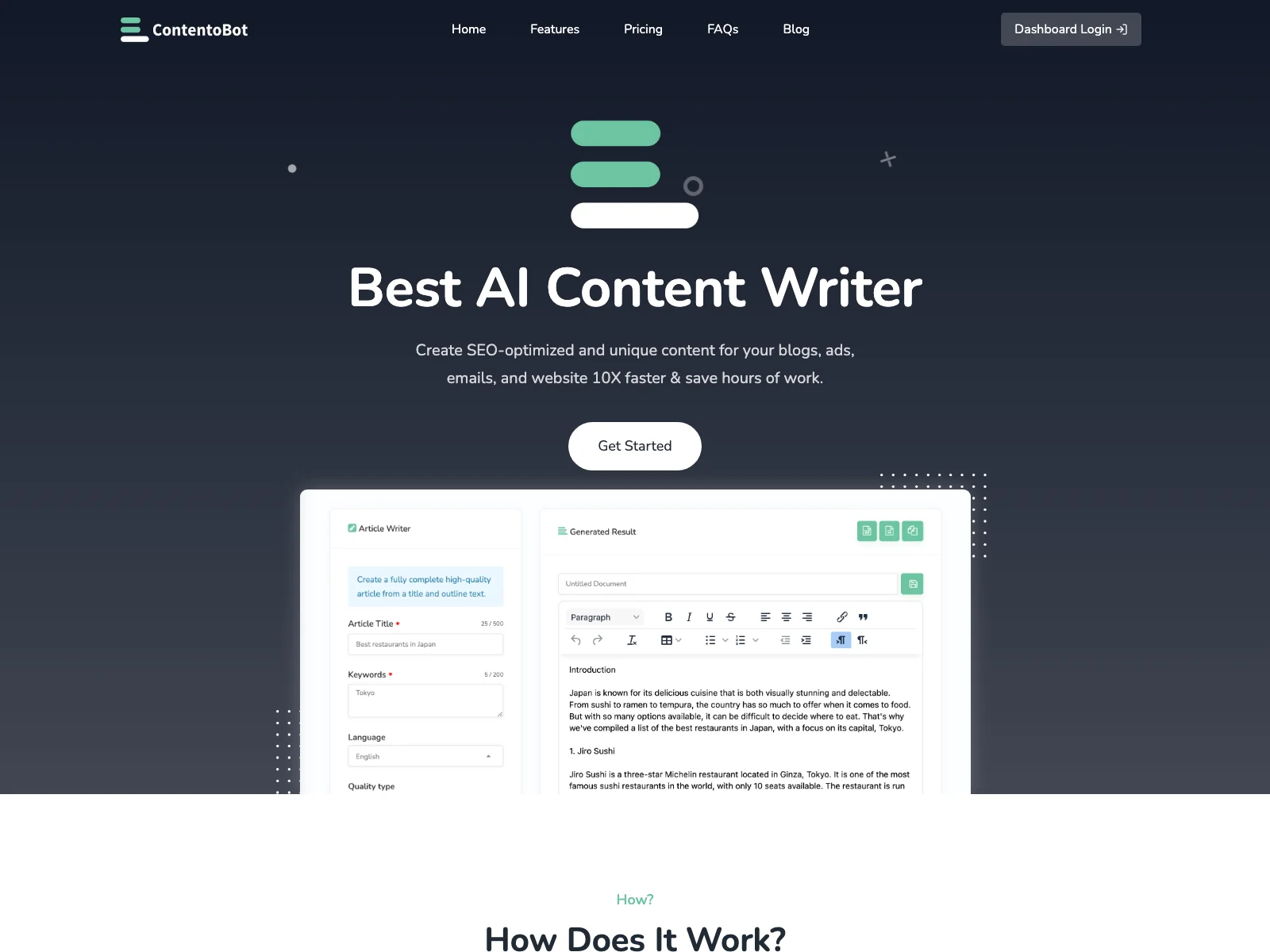 ContentoBot: Create SEO-Optimized Content Faster