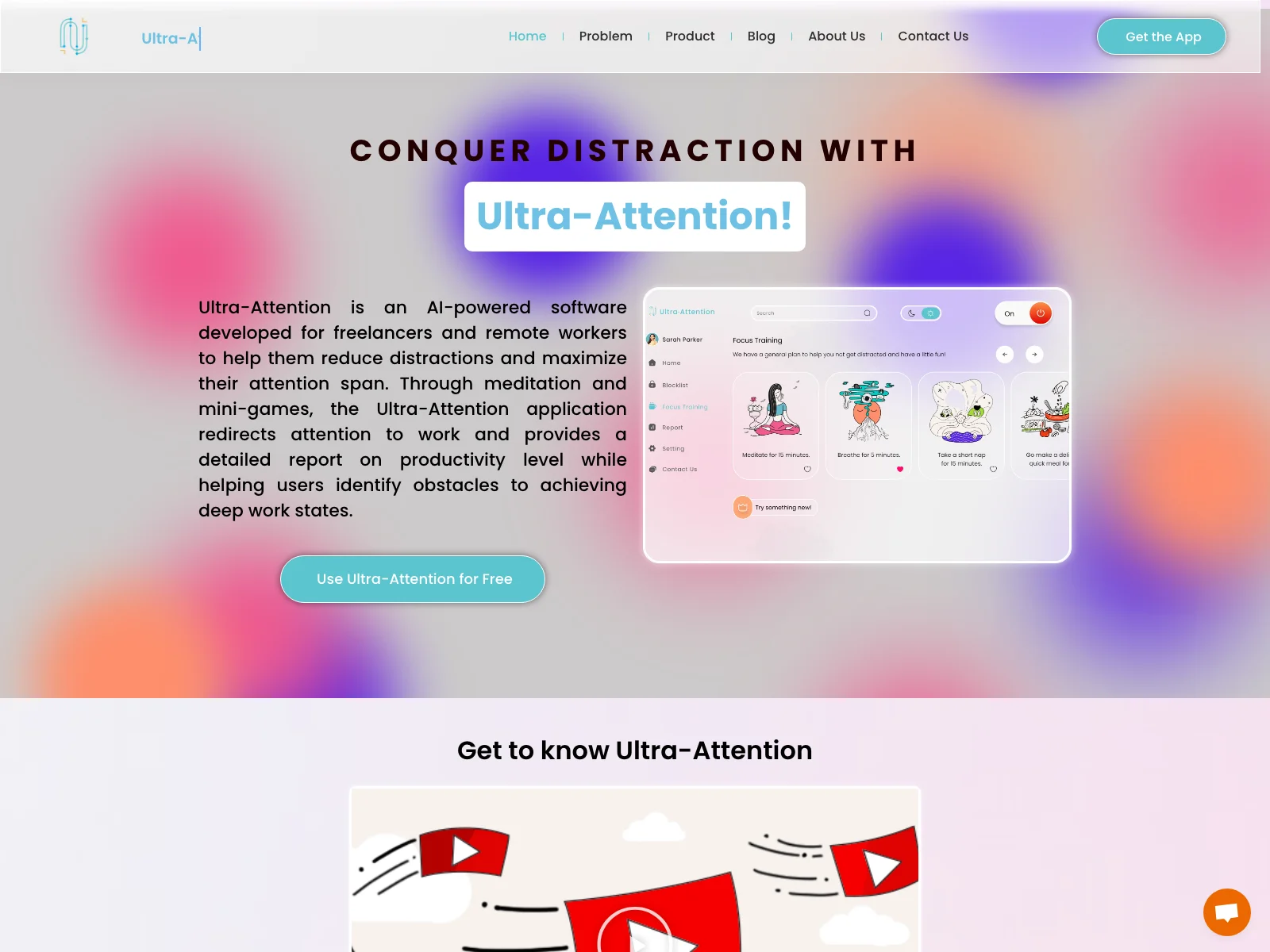 Ultra-Attention: The Ultimate Distraction-Busting App for Freelancers