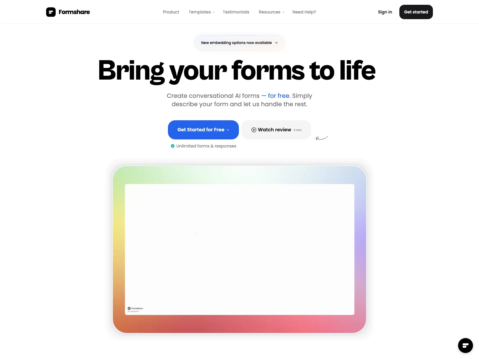 Formshare: The Free AI Form Builder for Effortless and Conversational Form Creation