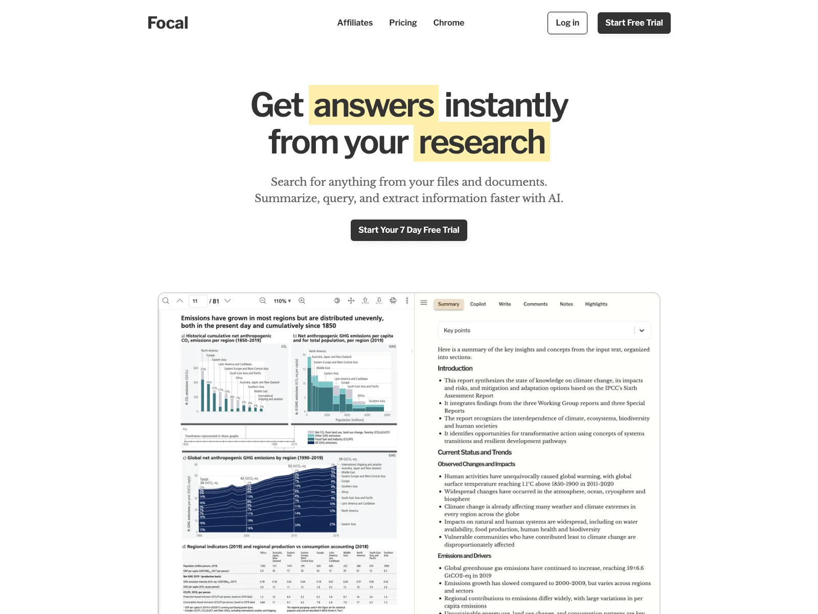 Focal AI: Instant AI-Assisted Search for Efficient Knowledge Management