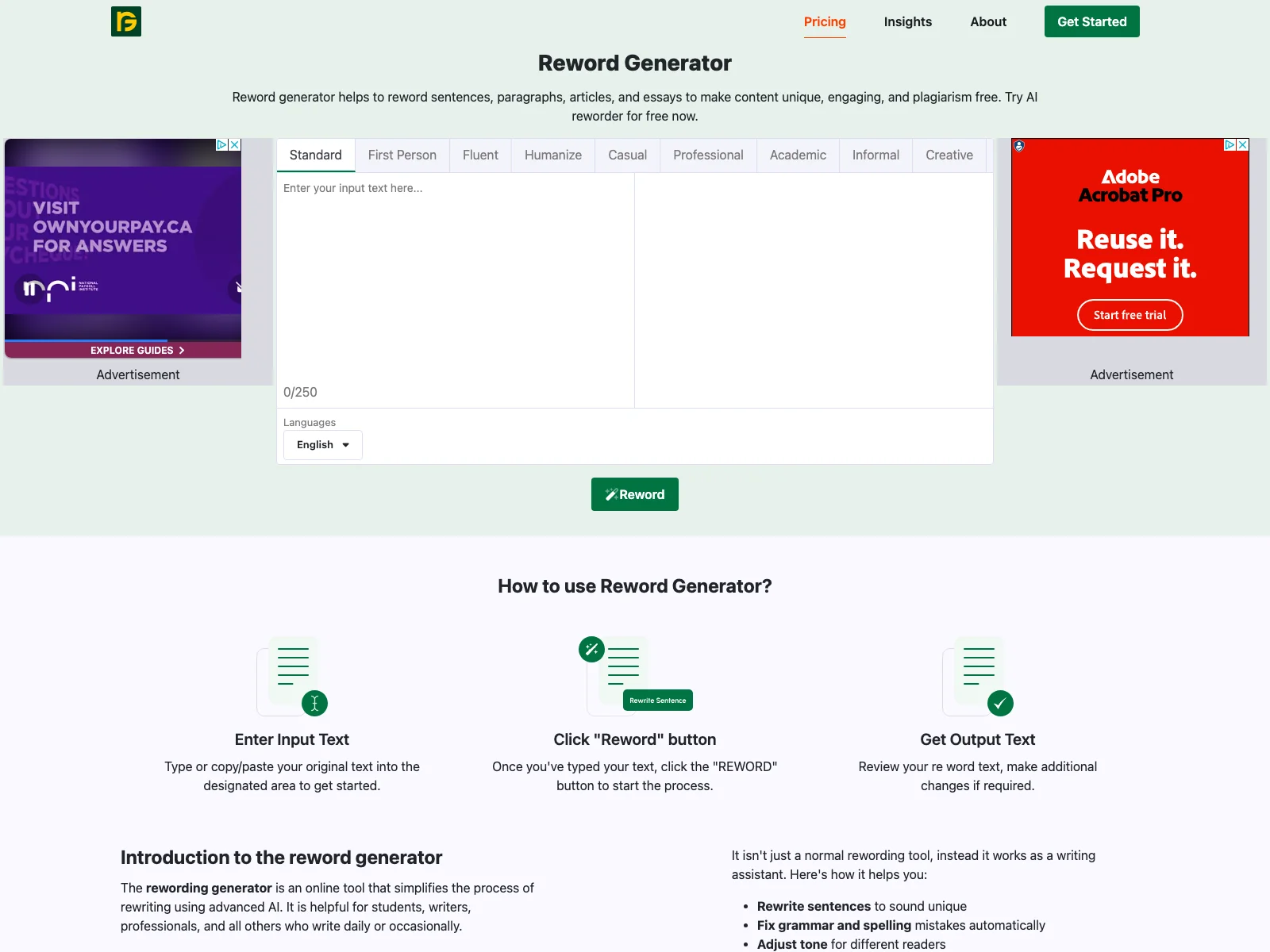 Reword Generator: Transform Your Content with AI