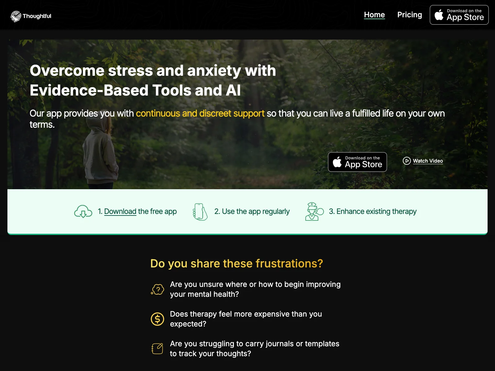 Thoughtful: AI-Powered Mental Health App for a Fulfilled Life