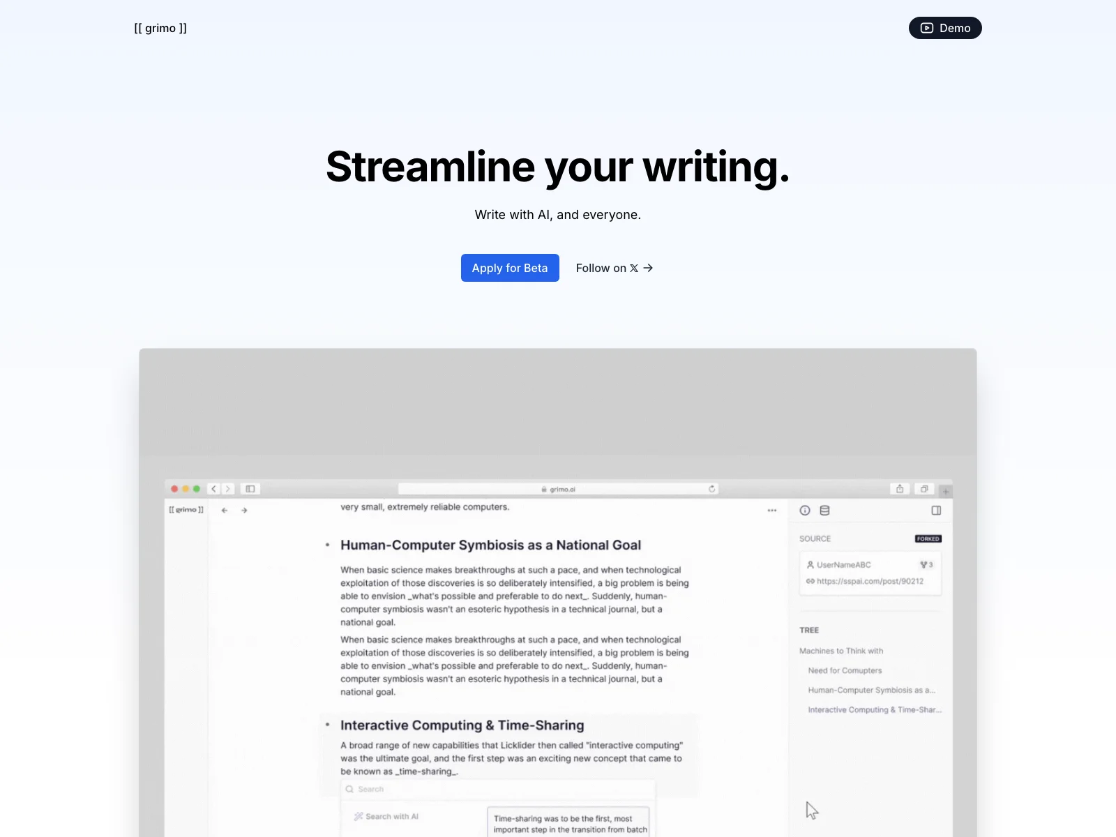 Grimo AI: Simplifying Writing for Everyone