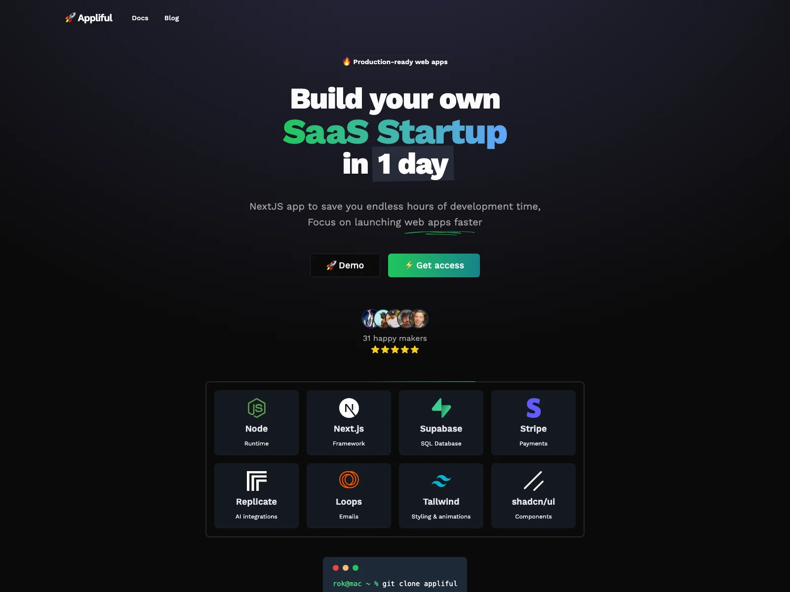 Appliful: Build Your AI Startup Web App in a Day and Save Time