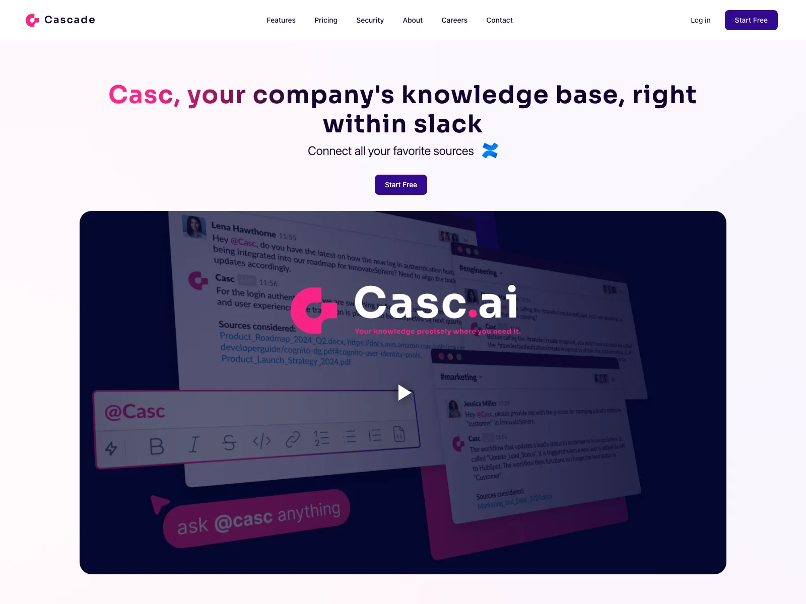 Casc: Instantly Access Your Company's Knowledge and Boost Efficiency