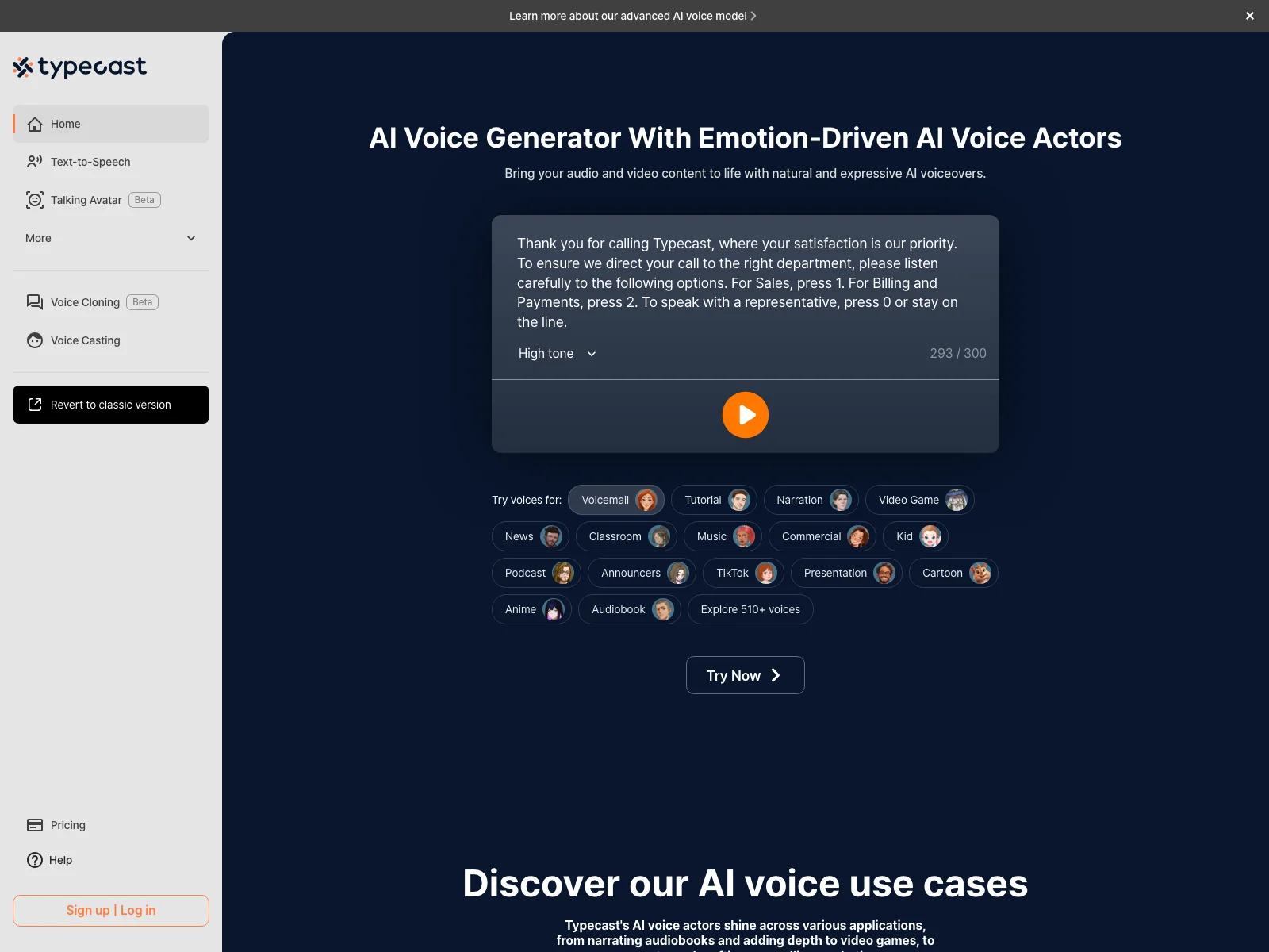 Typecast: Transform Your Content with AI Voice Generation