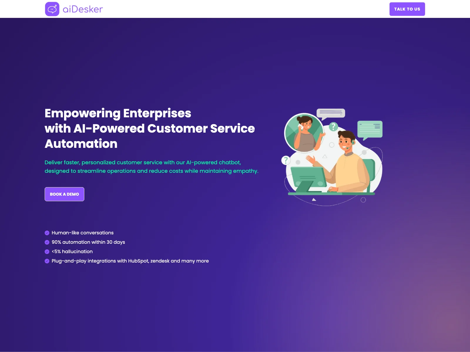 aiDesker: Boost Conversions with AI-Powered Chatbot