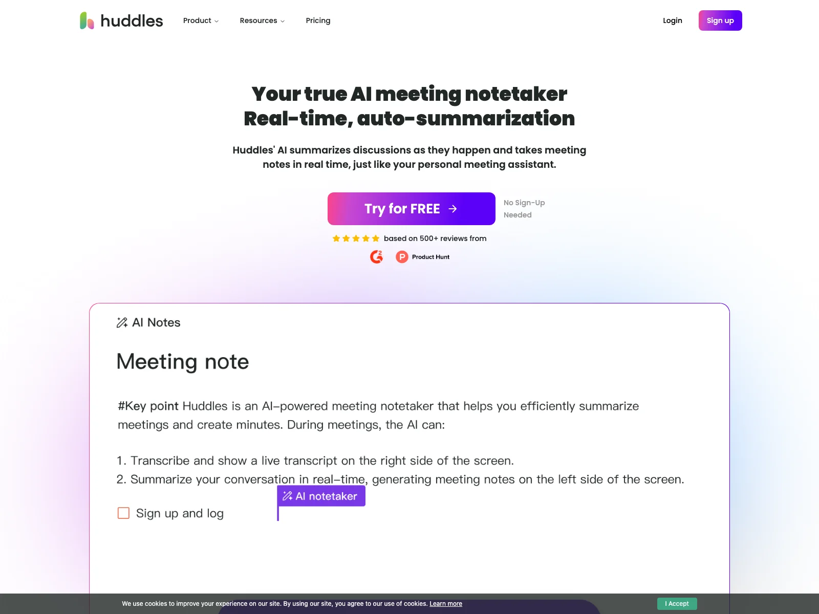 Huddles.App: Transform Your Meetings with AI-Powered Notes