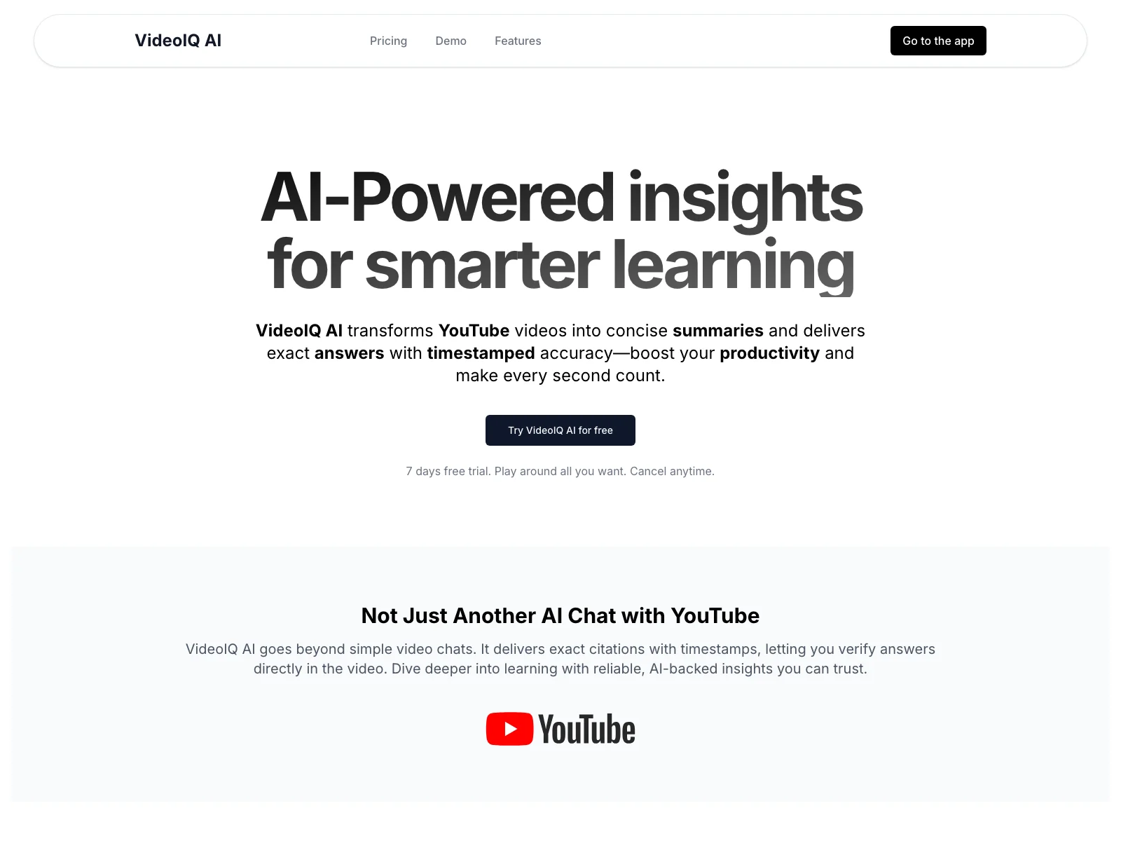 VideoIQ AI: Transform YouTube Videos for Enhanced Learning