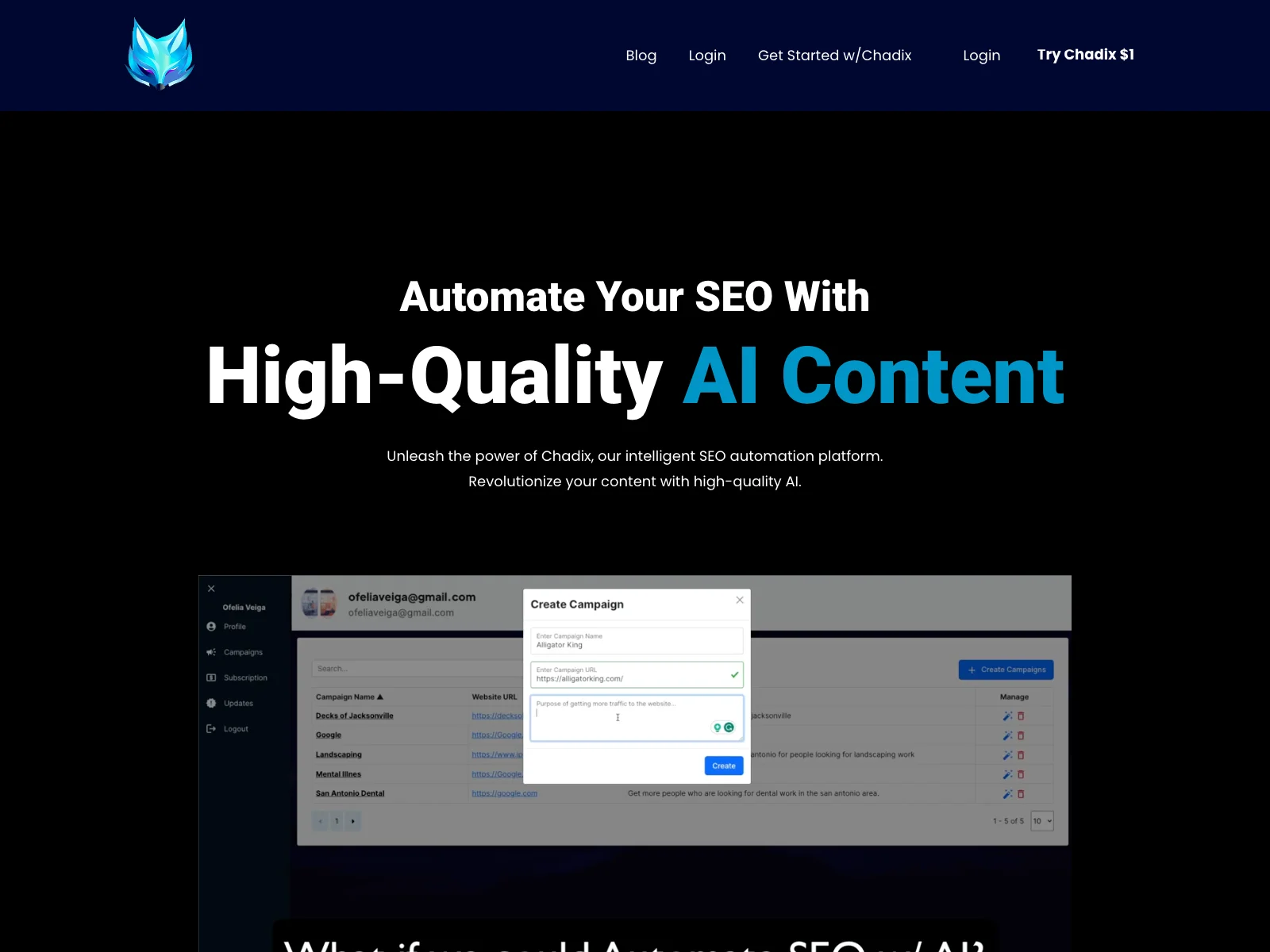 Chadix: Unleashing SEO Potential with AI Content