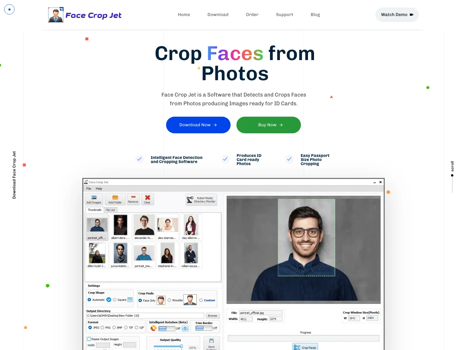 Face Crop Jet: AI-Powered Face Cropping for ID Card Photos