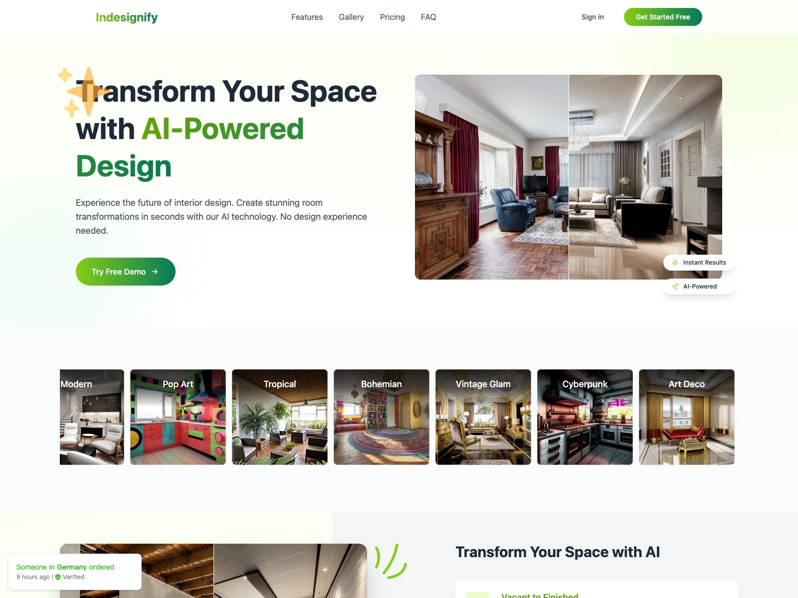 Indesignify - Transform Your Interior with AI in Seconds