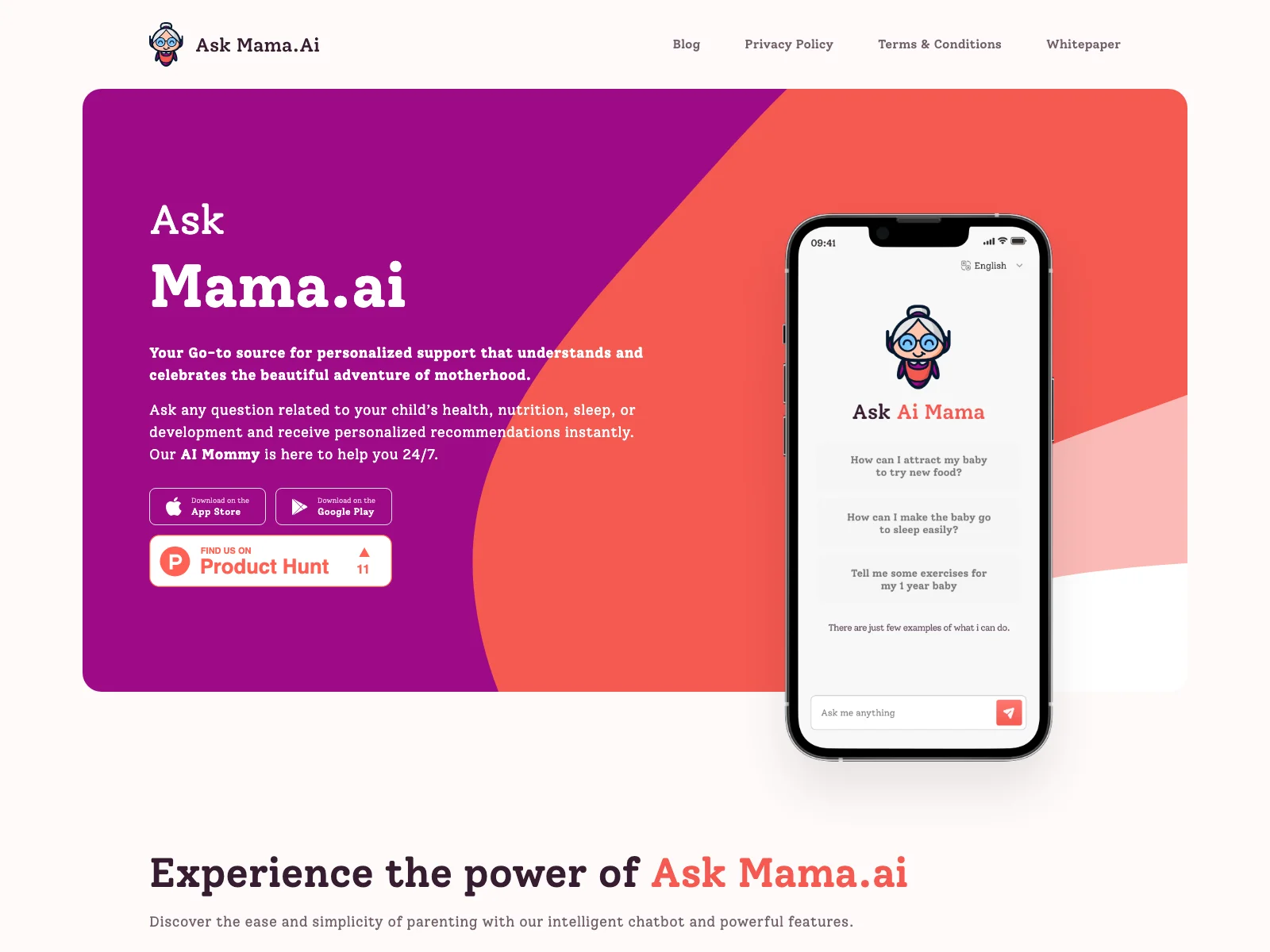 Ask Mama.ai: Empowering Parents with Personalized Support