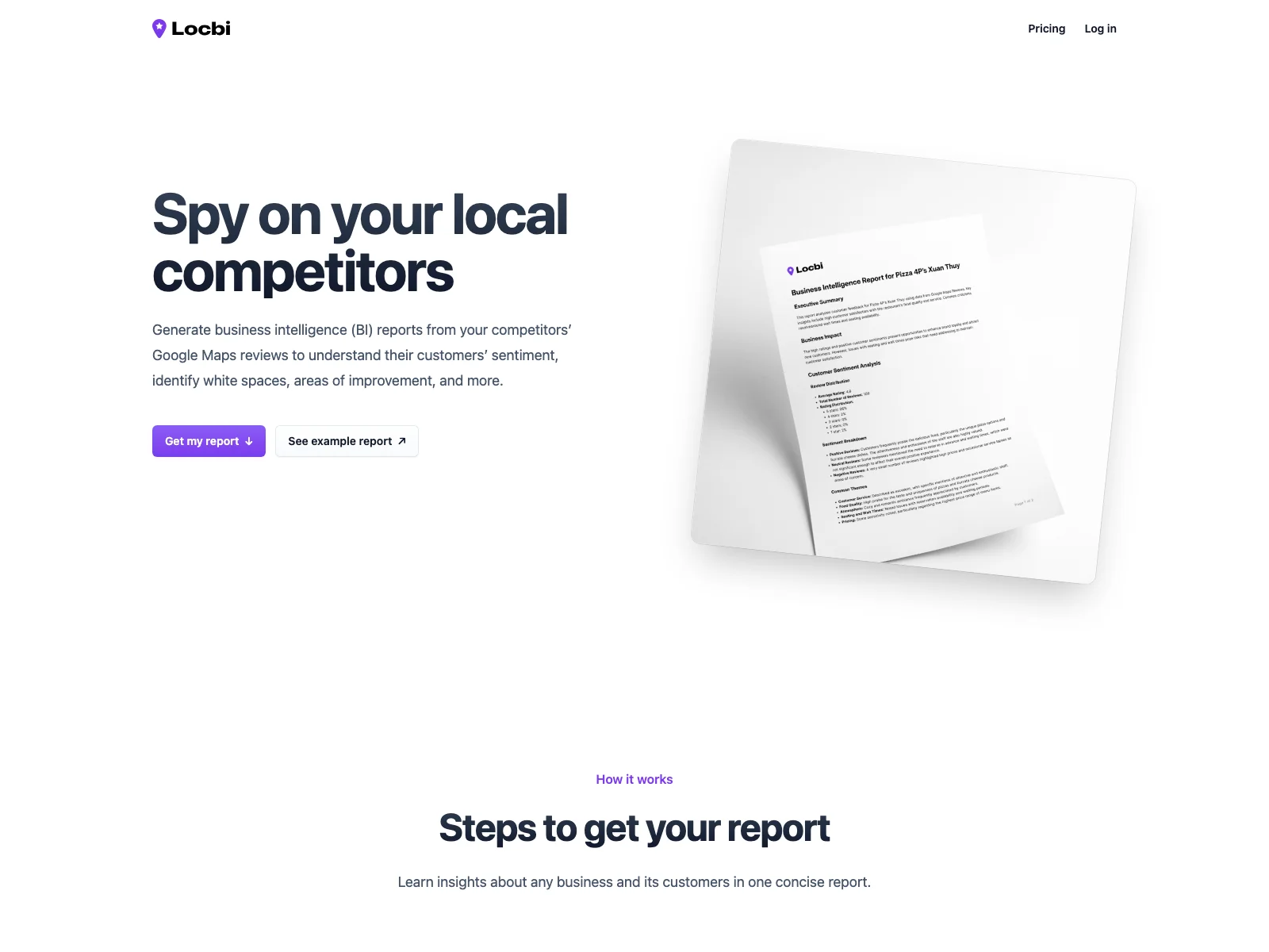 Locbi: Unveiling Insights from Competitors' Reviews