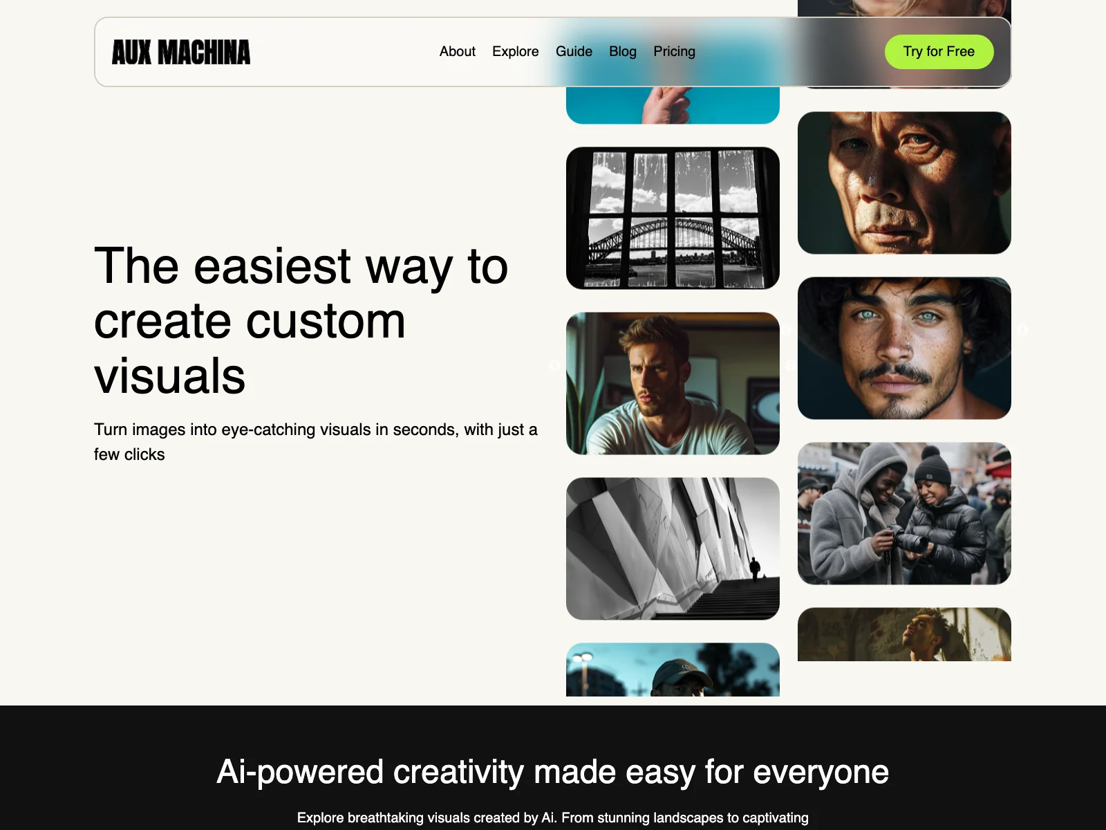 Aux Machina: Effortless AI-Powered Visual Creation