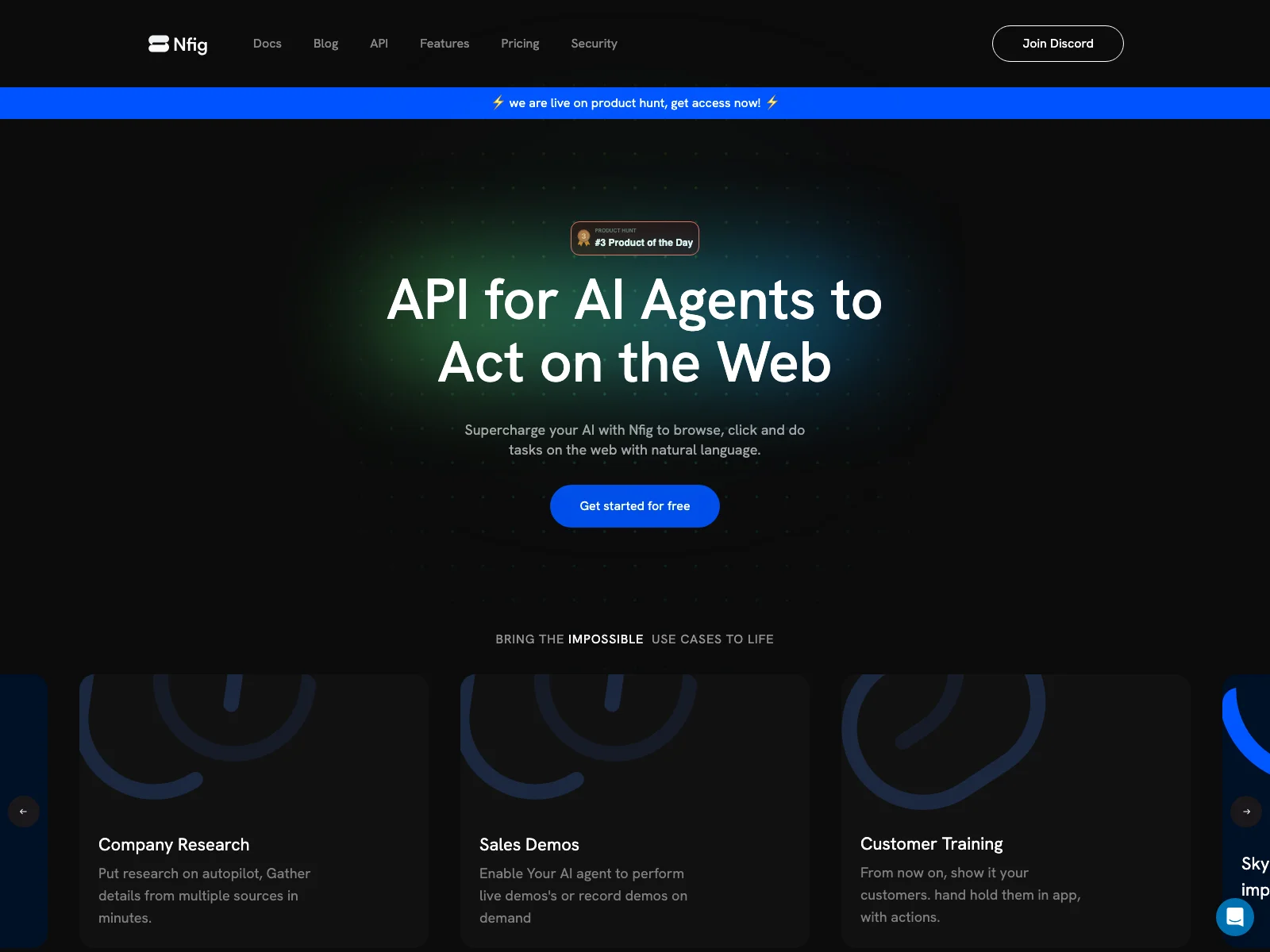 Nfig: Empowering AI Agents on the Web