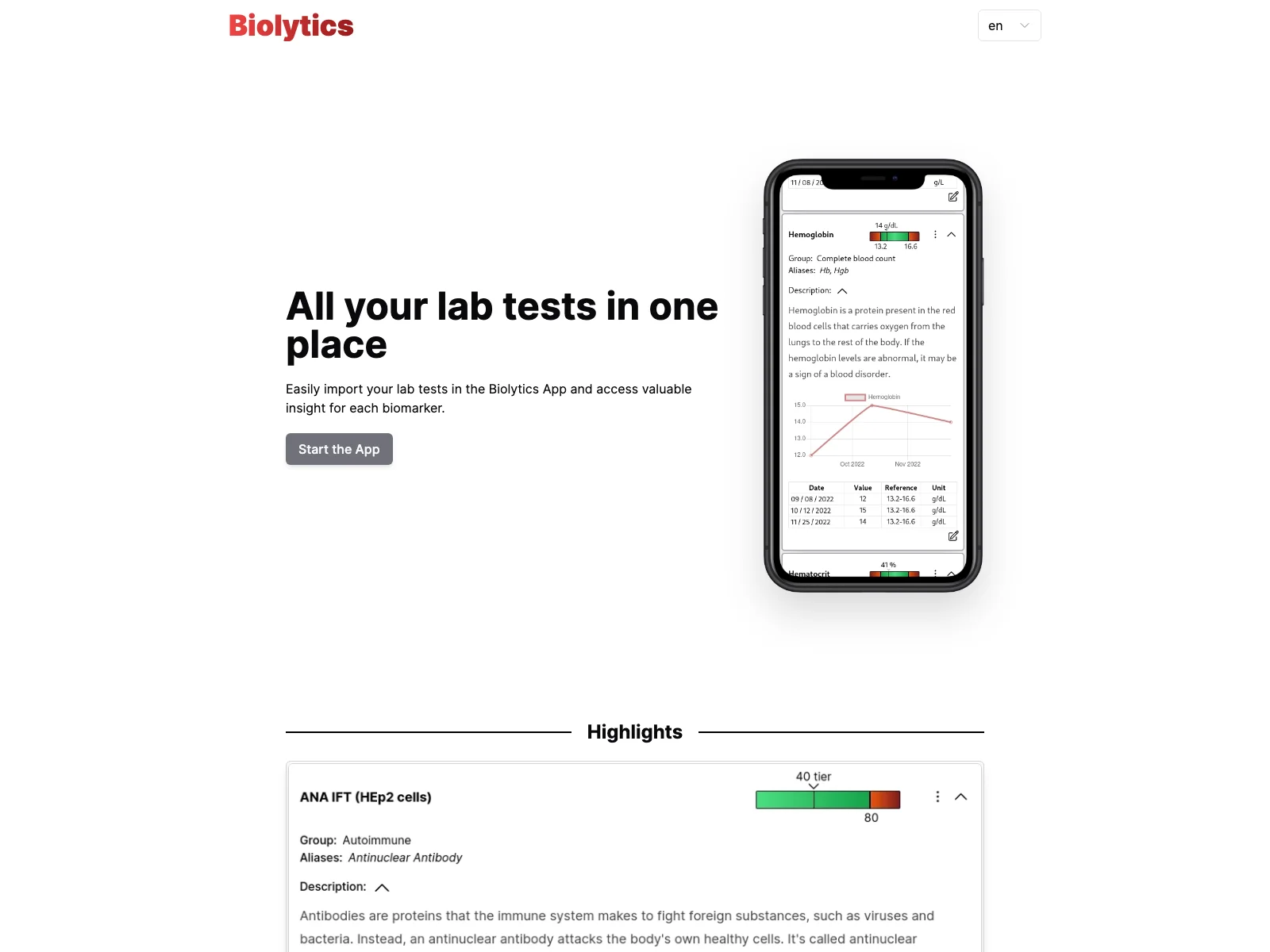 Biolytics: Simplify Lab Test Data Import and Understanding for Better Health Insights