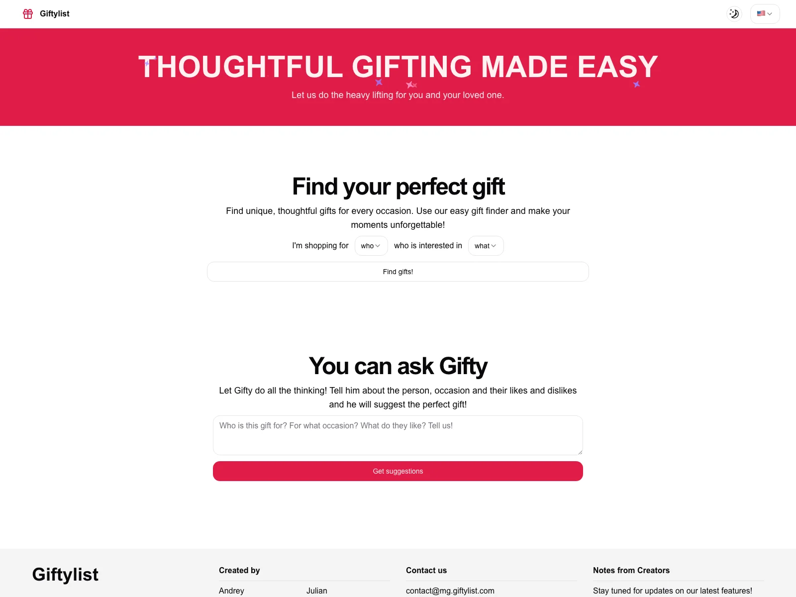 Giftylist：ギフト選びを簡単にするサービス