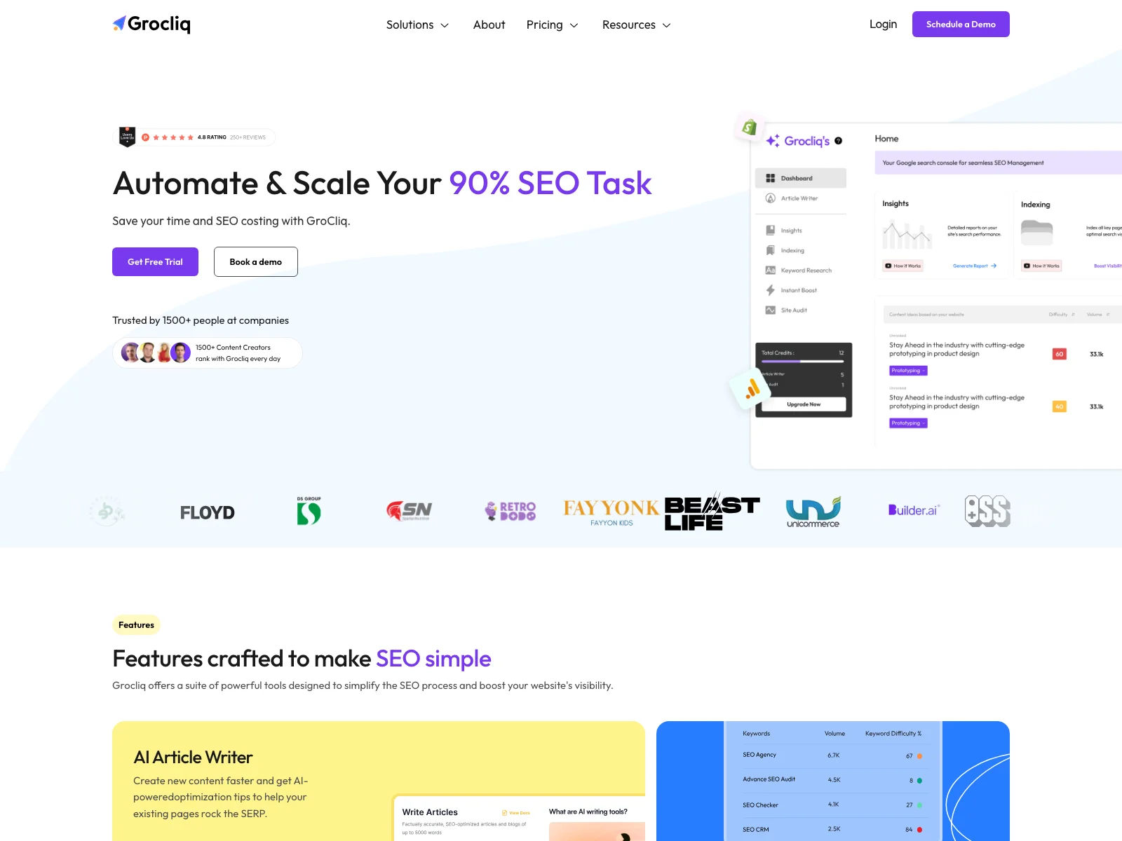 Grocliq®: Automate & Scale Your SEO for Better Visibility