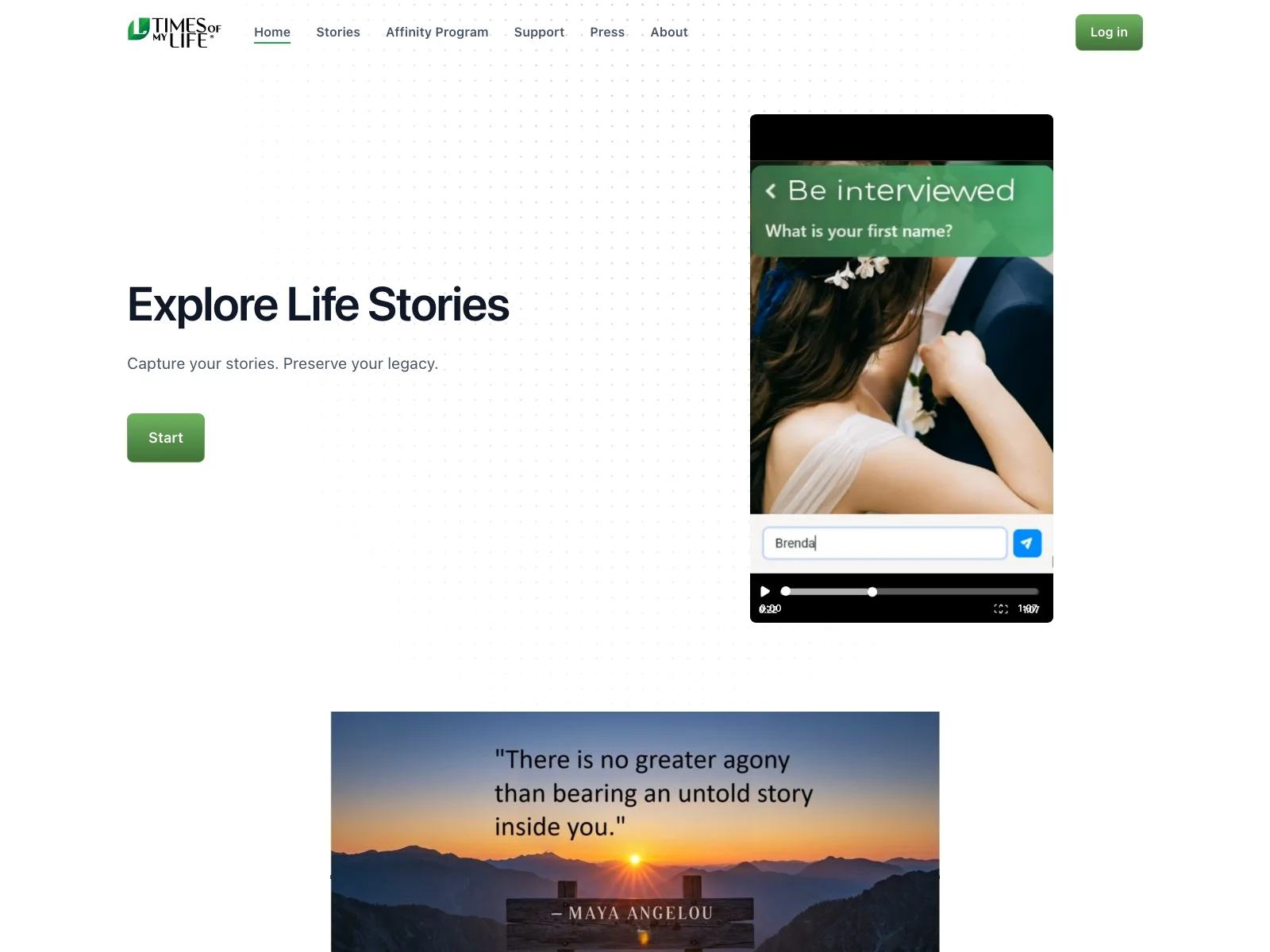 Times of My Life: Share Your Life Stories with Ease