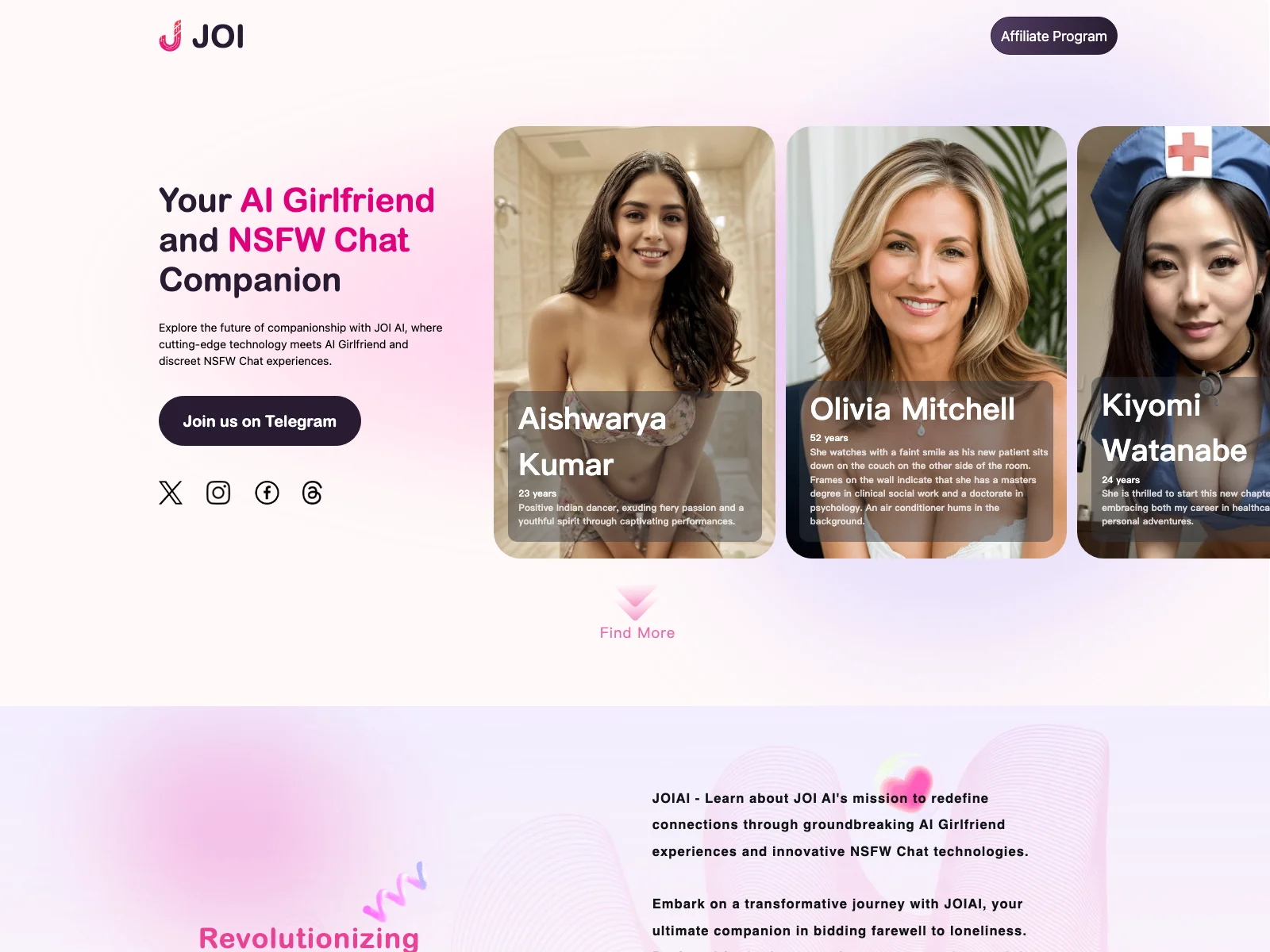 JOI AI: Your AI Girlfriend and NSFW Chat Companion for Meaningful Connections