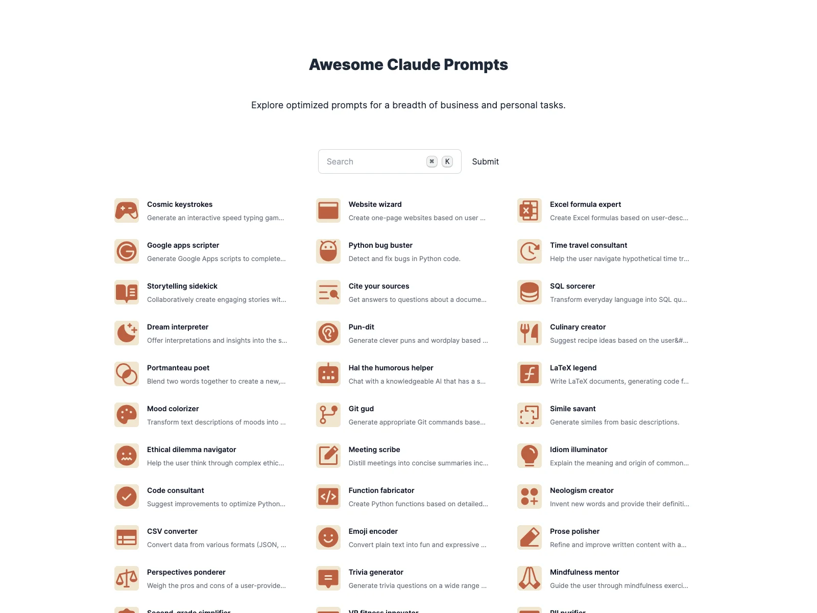 Awesome Claude Prompts: Optimized for Diverse Tasks