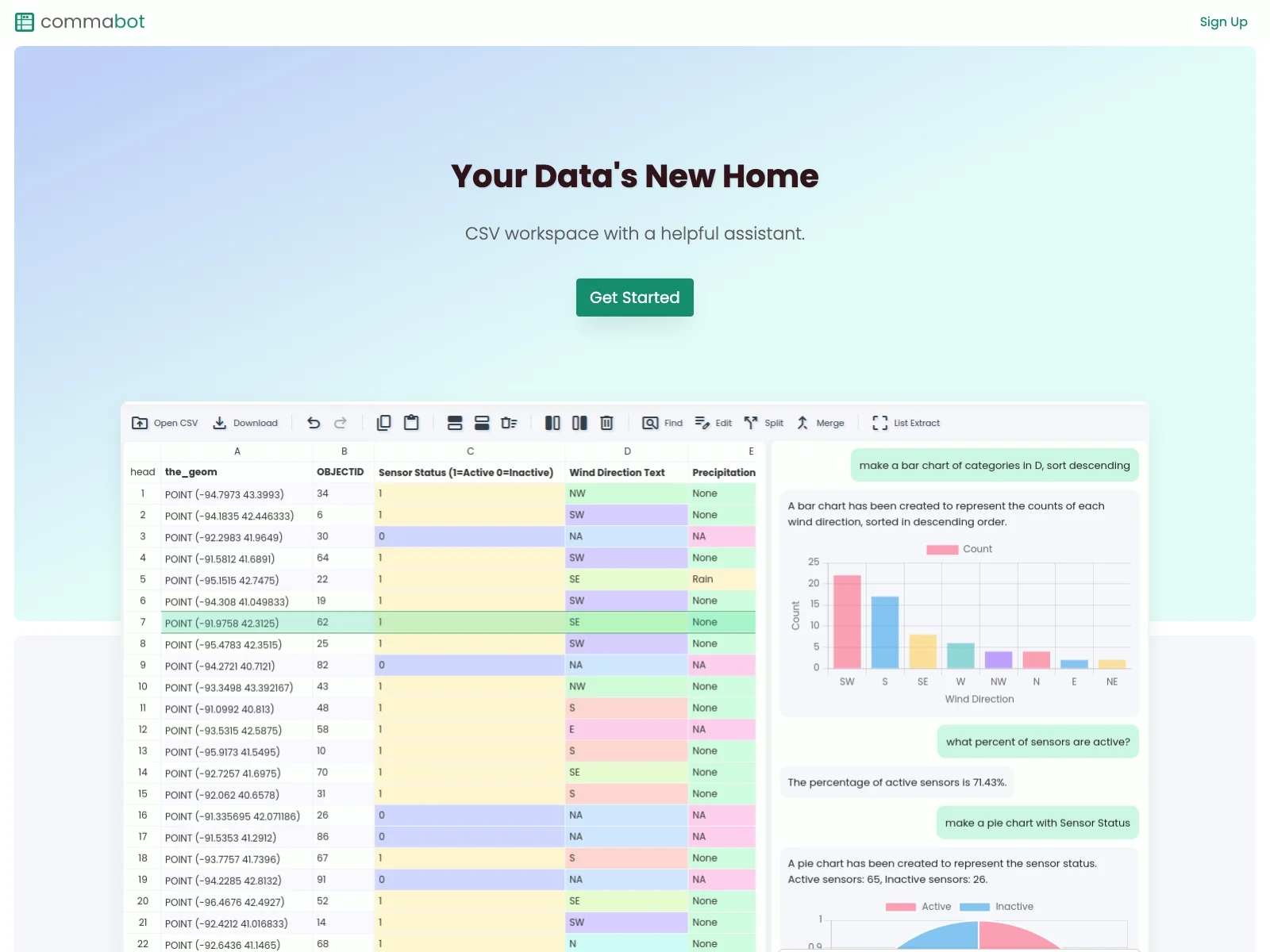 Commabot - Empowering CSV Work with AI