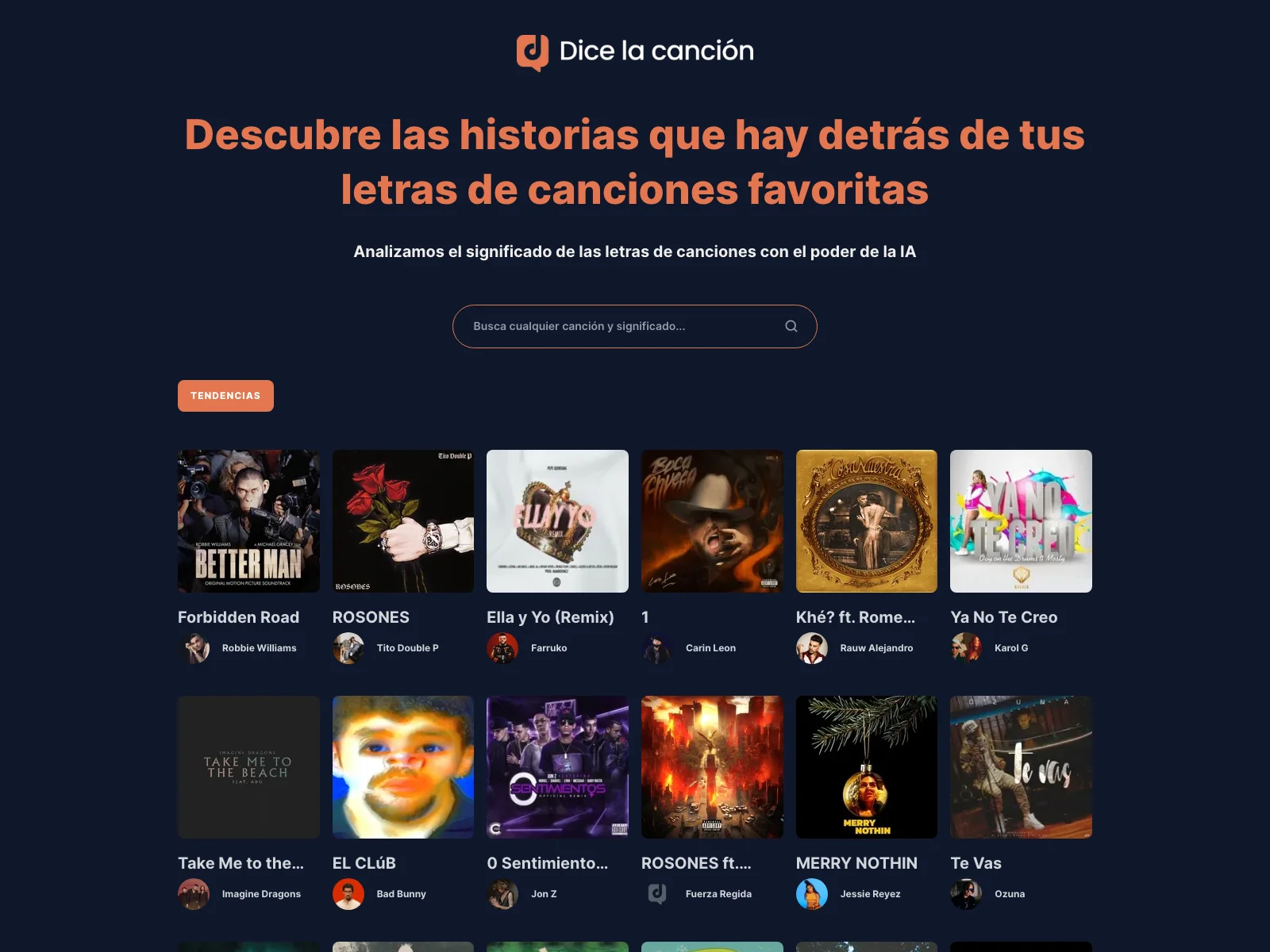 Dice la canción: Uncover Song Lyrics' Meanings with AI