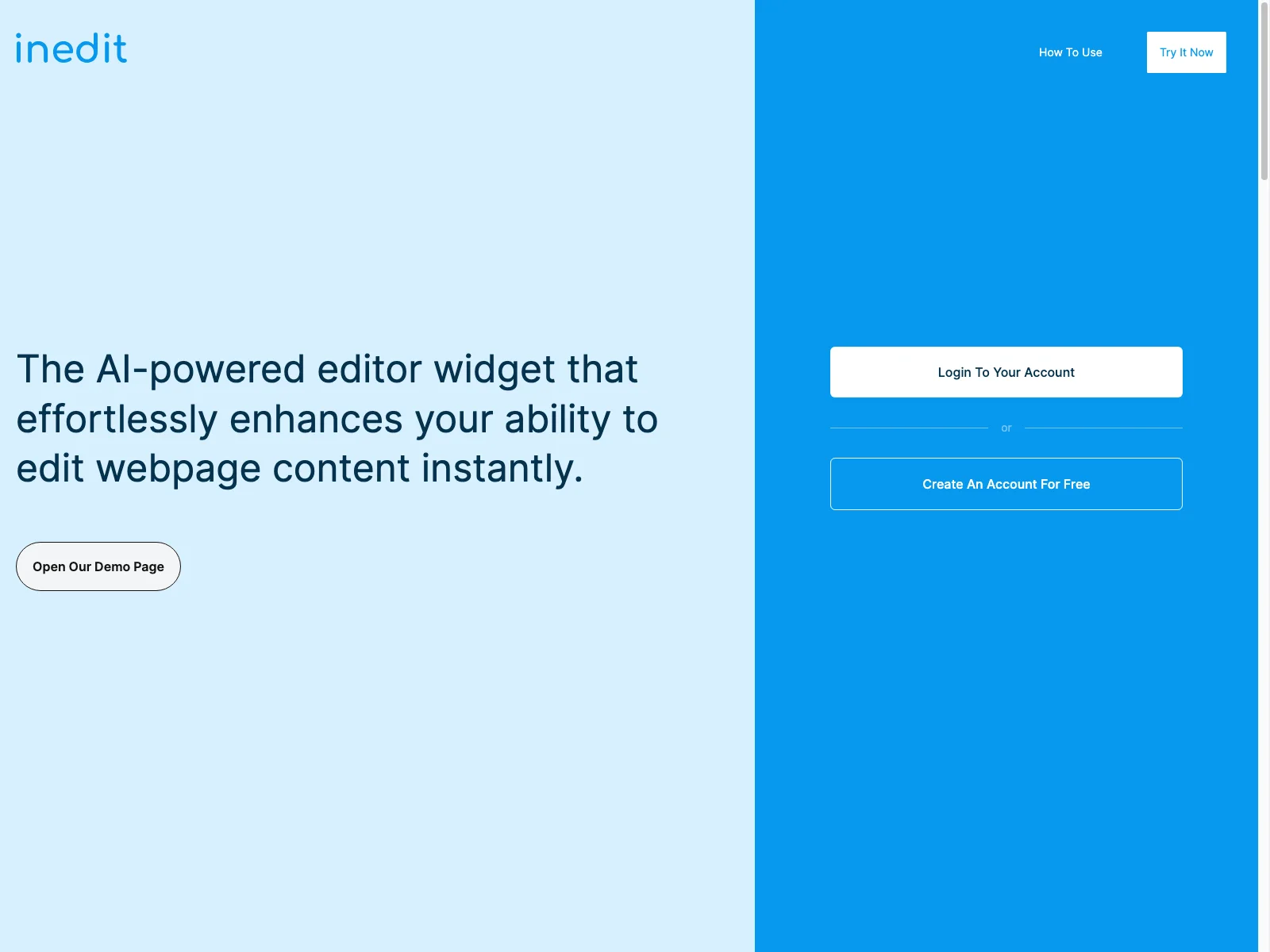 inedit: Streamlining Webpage Content Editing with AI