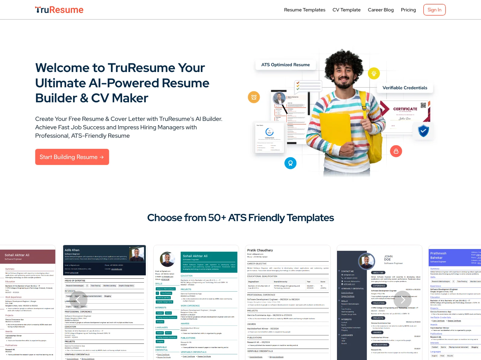 TruResume: Build Professional Resumes for Free