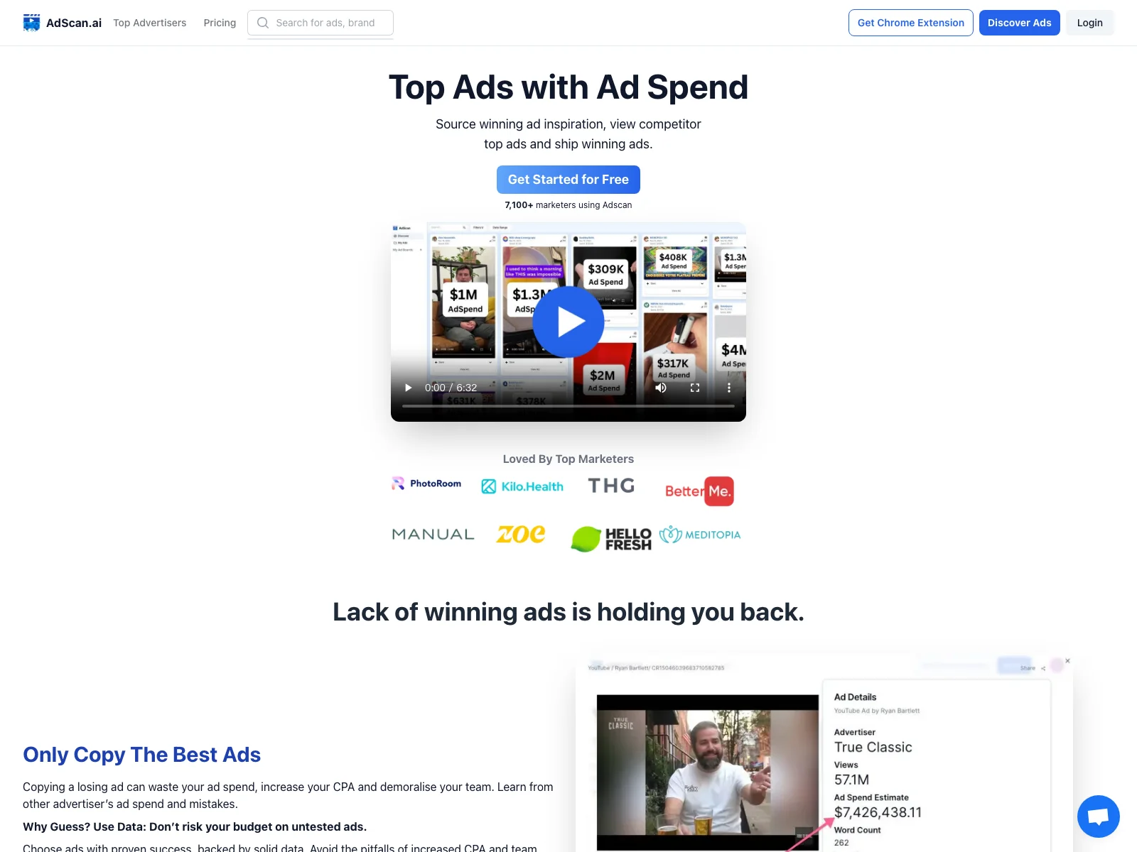 AdScan.ai: Unlock the Power of Winning Ads for Optimal Ad Spend and Performance