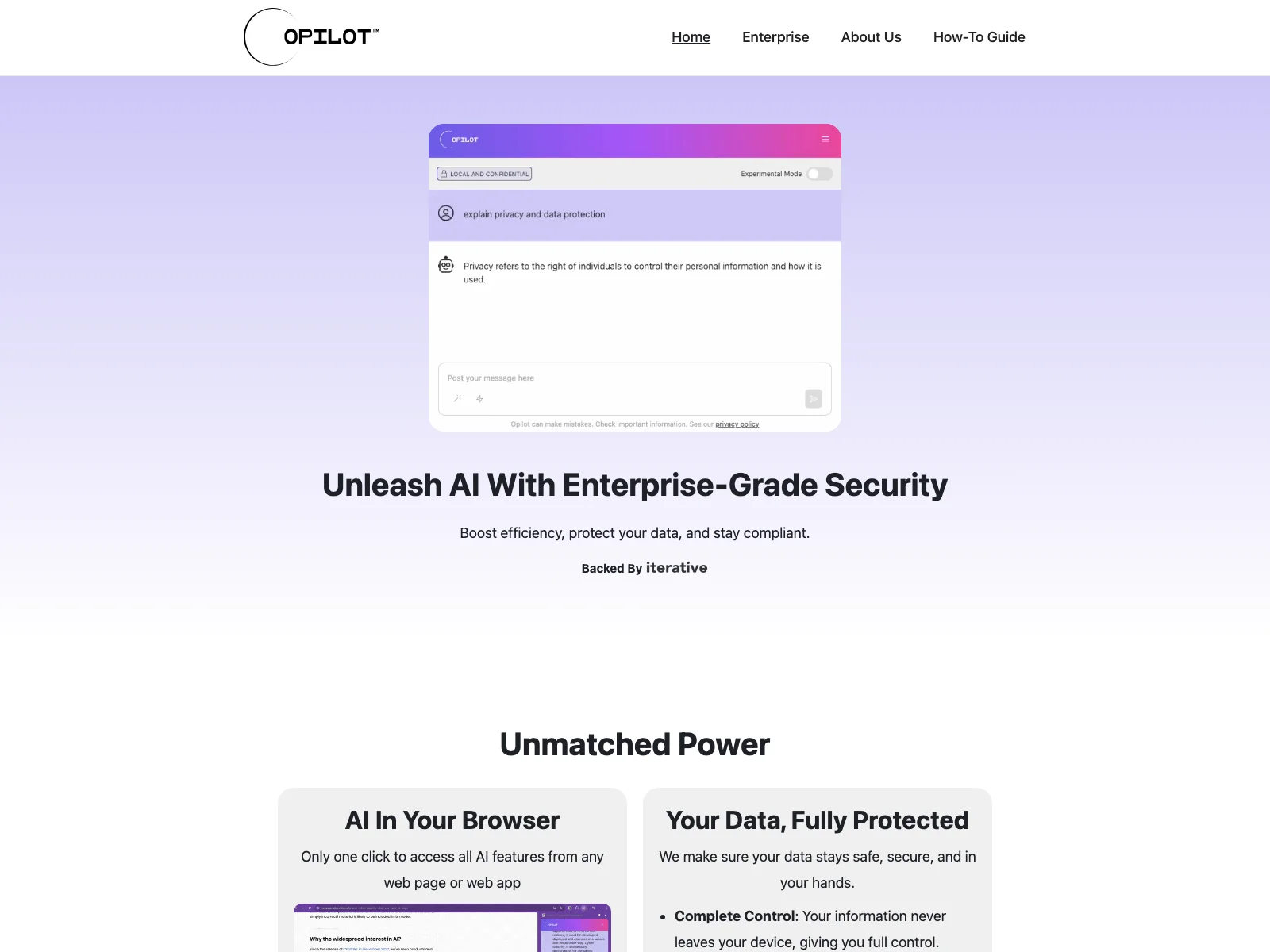 Opilot: Secure AI for Enhanced Efficiency