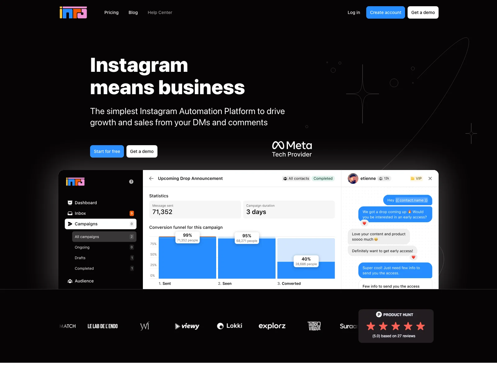 Inrō: The Ultimate Instagram DM Automation Tool for Driving Growth & Sales