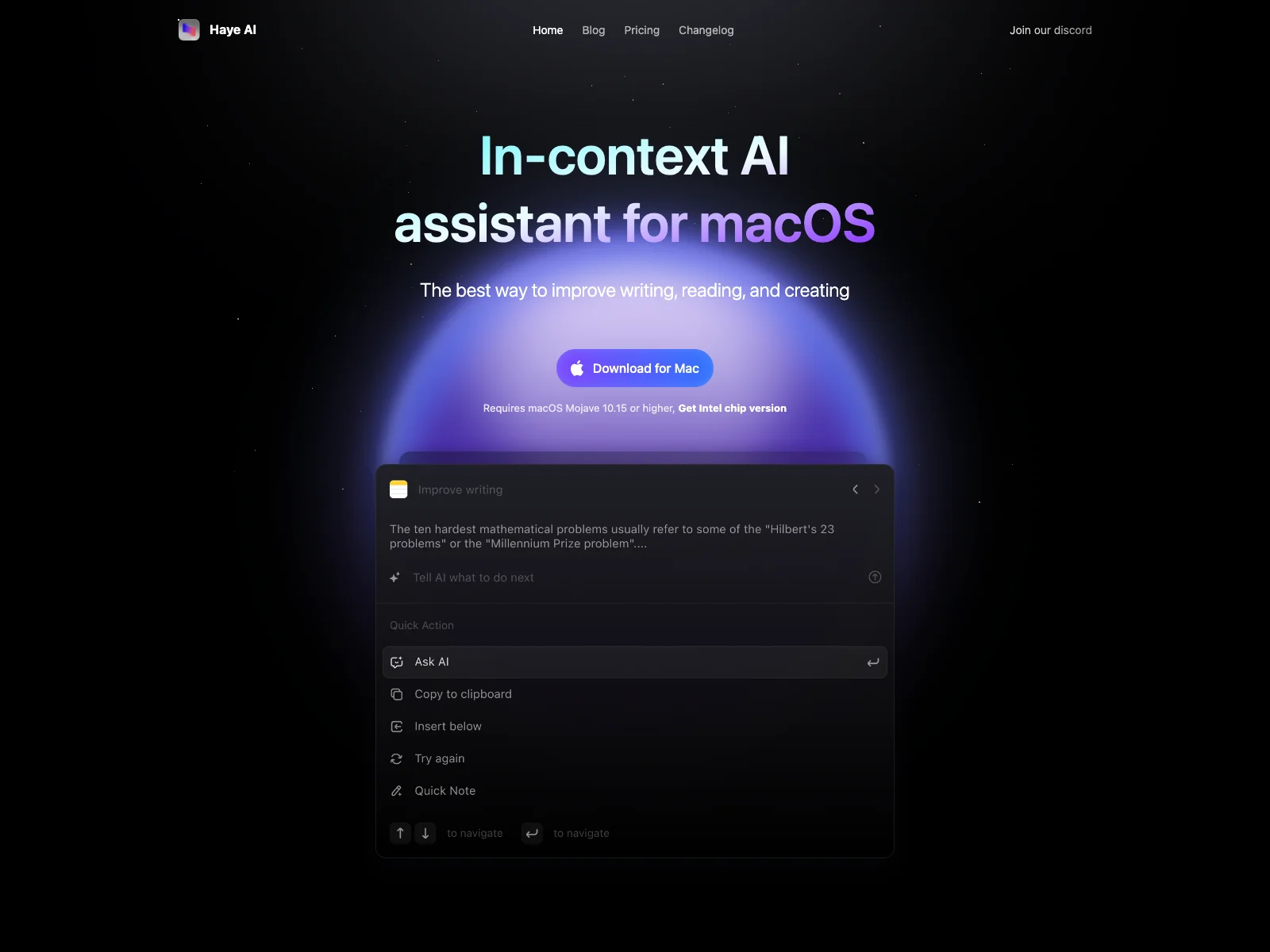 Haye AI: The Ultimate In-context AI Assistant for macOS to Boost Writing, Reading & Creating