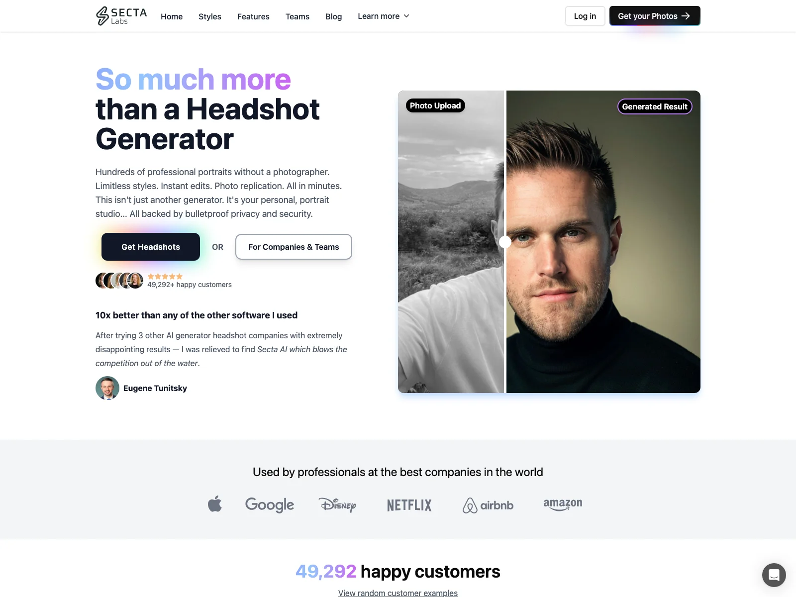 Secta Labs: Transform Your Image with AI Headshots