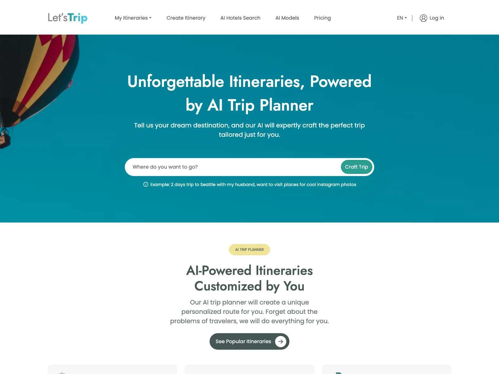 Let's Trip AI: Customizable Travel Planning with AI