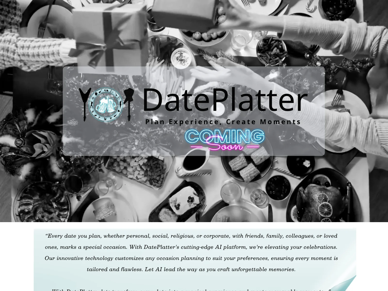 DatePlatter: Elevate Your Experience Planning