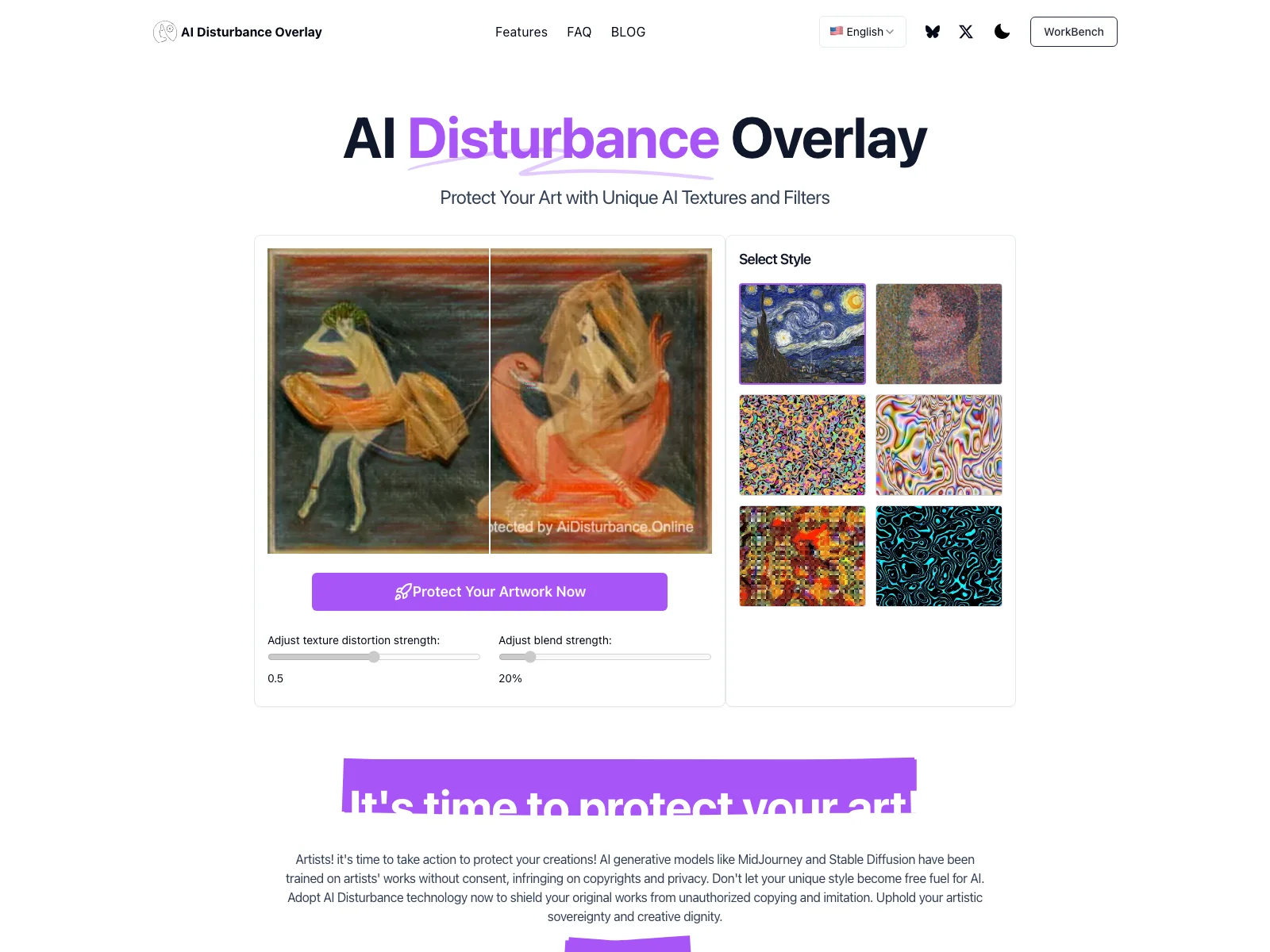 Protect Your Art with AI Disturbance Overlay's Unique Features