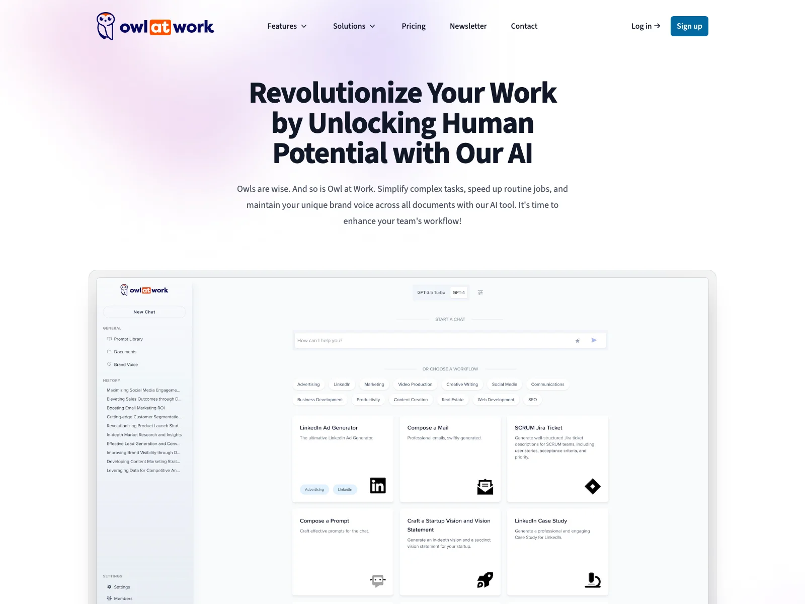 Revolutionize Work with Owl at Work's AI: Boost Productivity