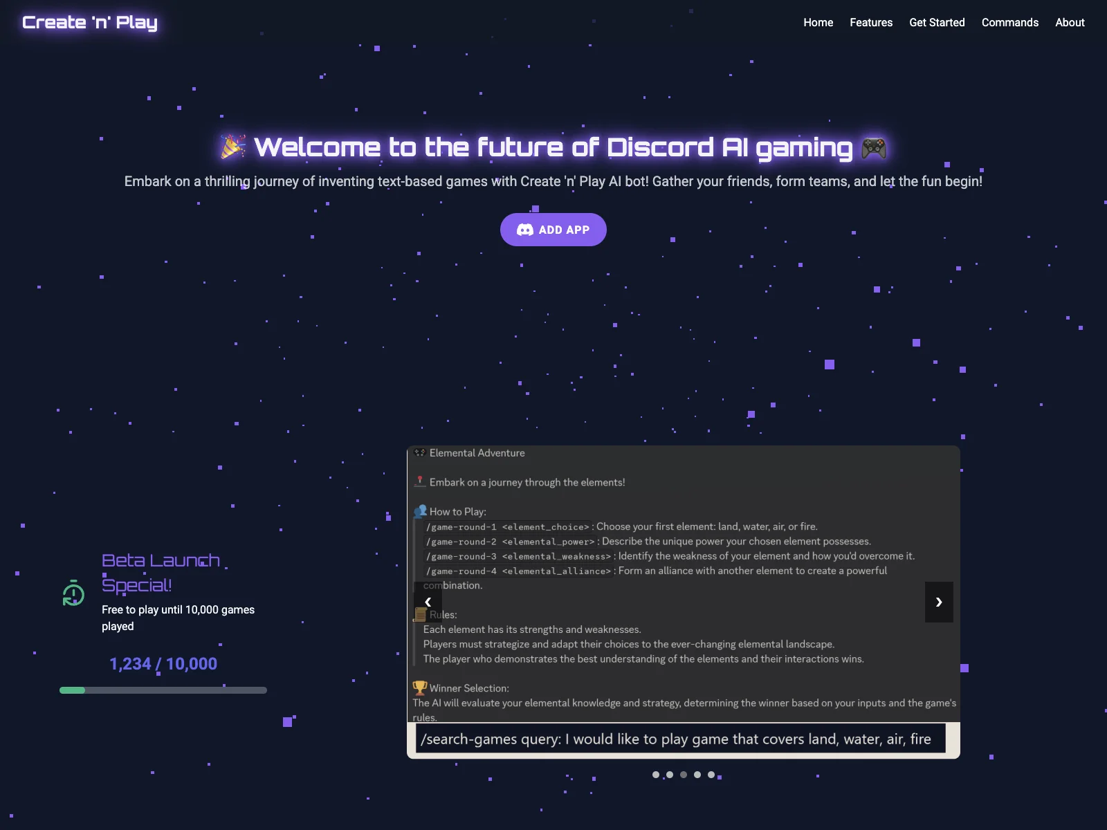 Create 'n' Play: AI-Powered Discord Text Games for Fun & Creativity