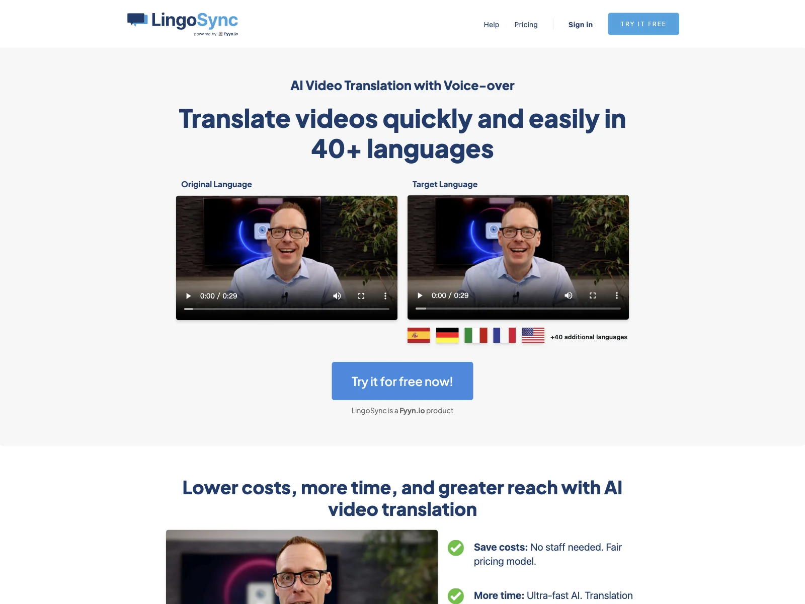 LingoSync: Unleashing Seamless Video Translations for Global Reach