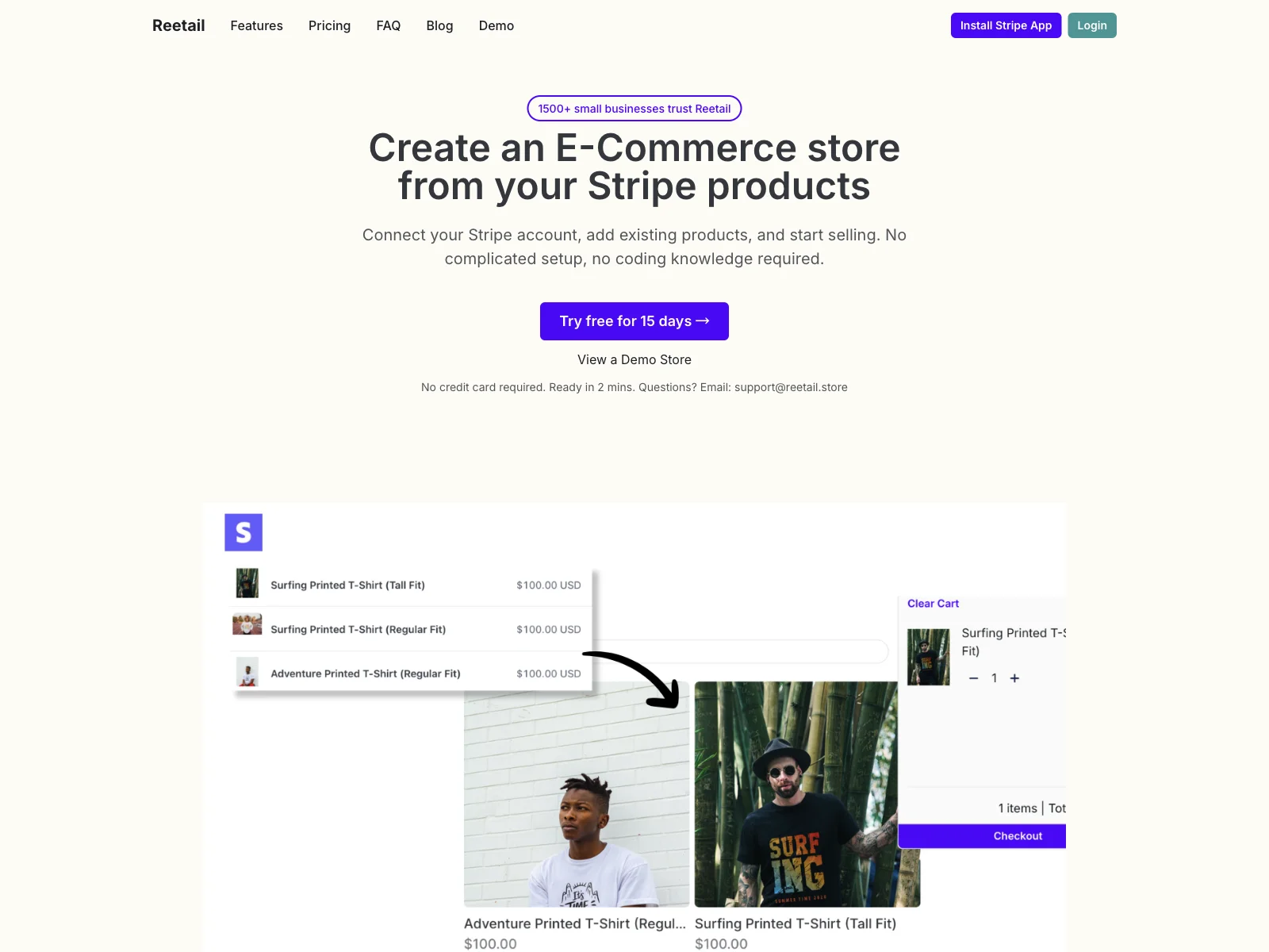 Reetail: Build Your E-Commerce Store with Stripe