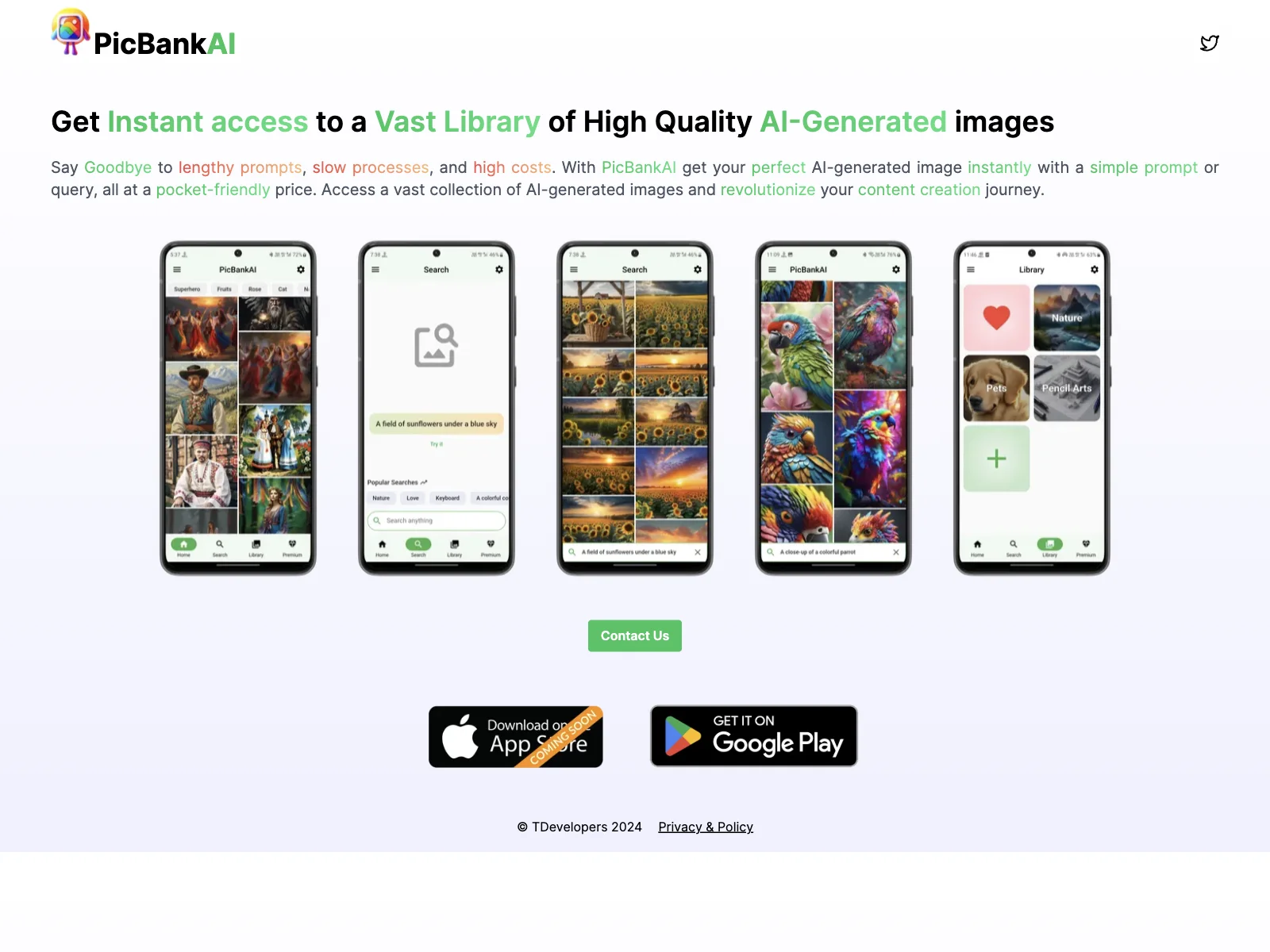 PicBankAI: Instant High-Quality AI-Generated Images