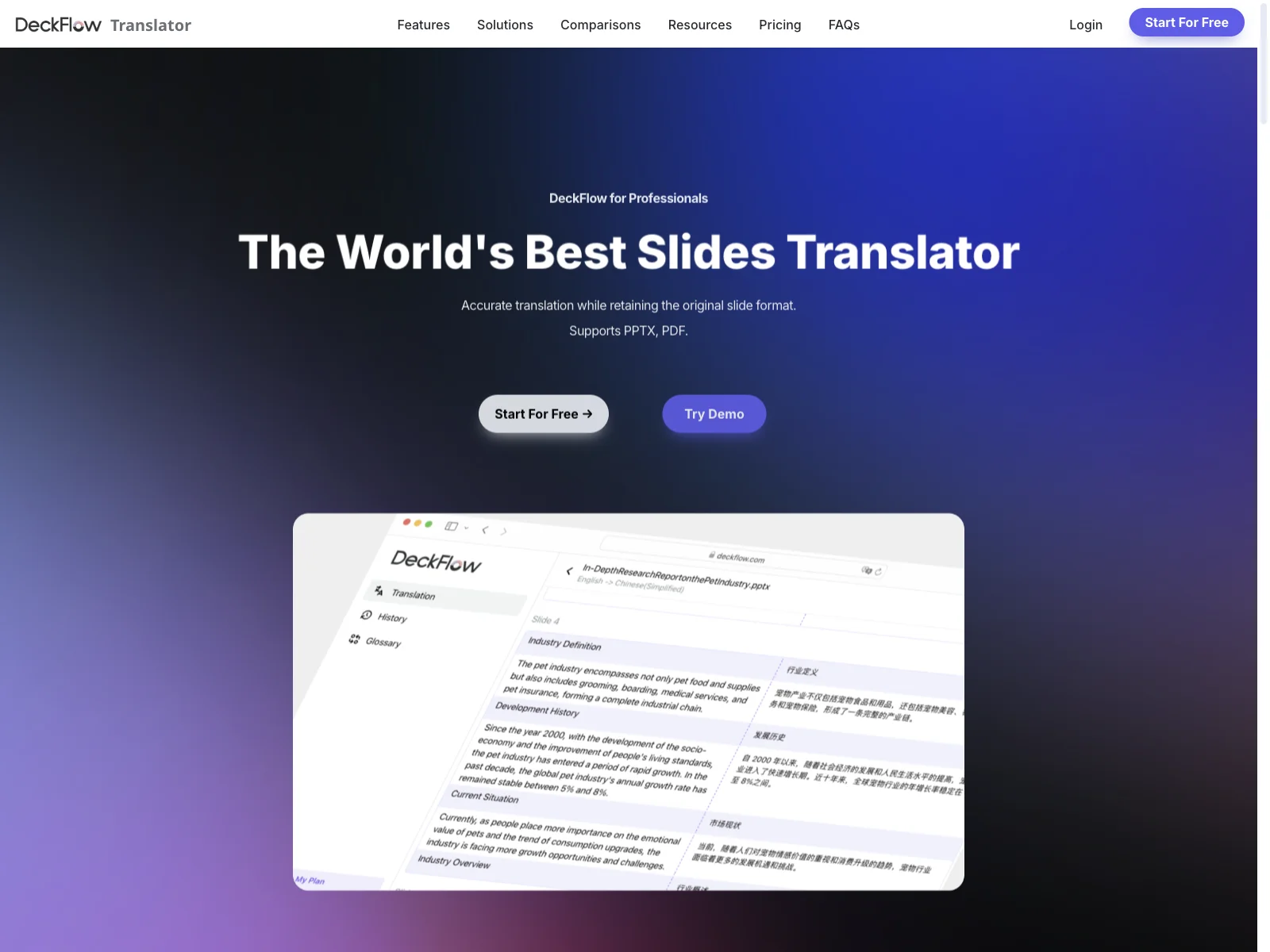 DeckFlow: The World’s #1 AI Powered PowerPoint Translator