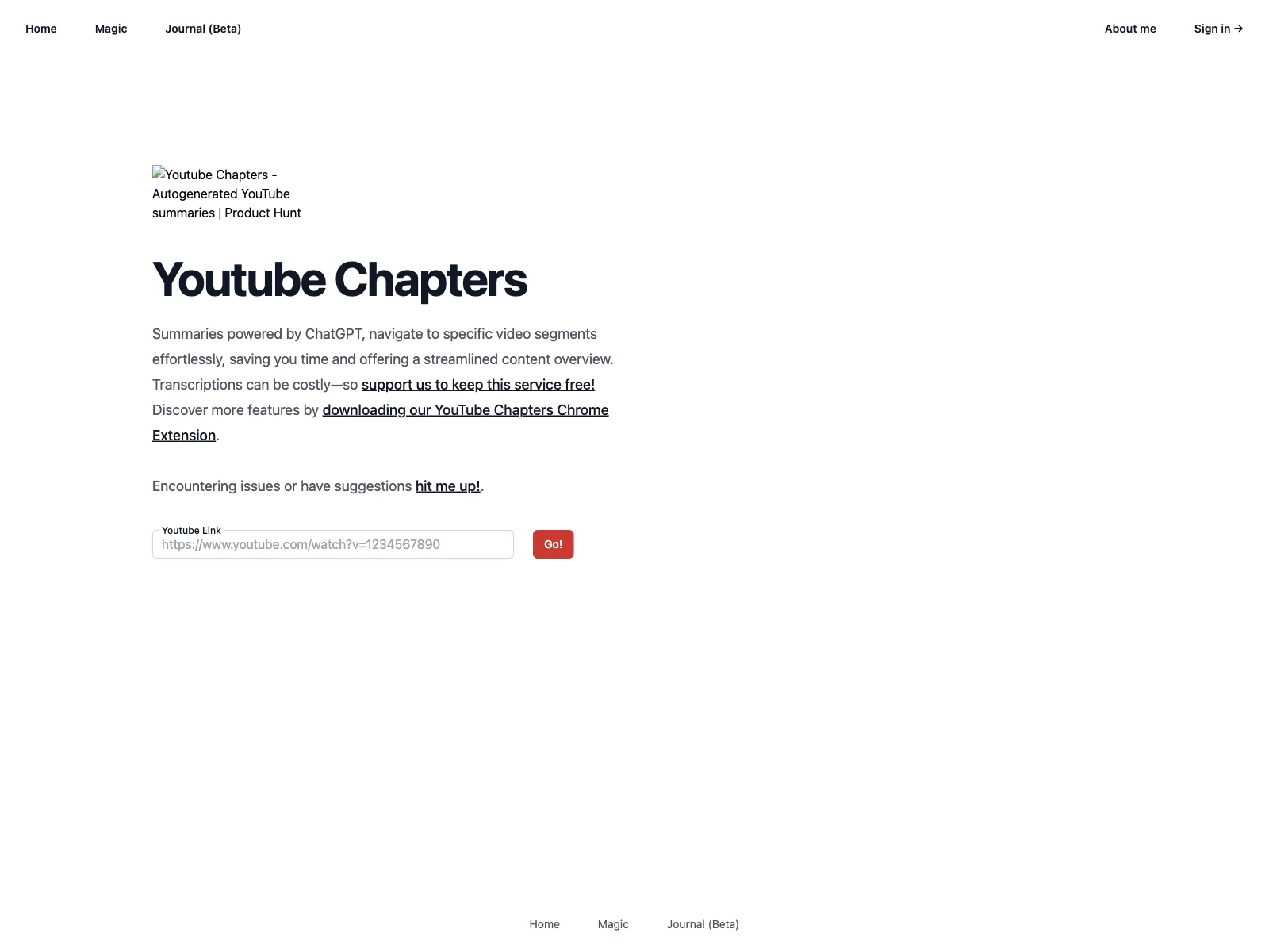 Youtube Chatpers: Streamlined Video Summaries with ChatGPT